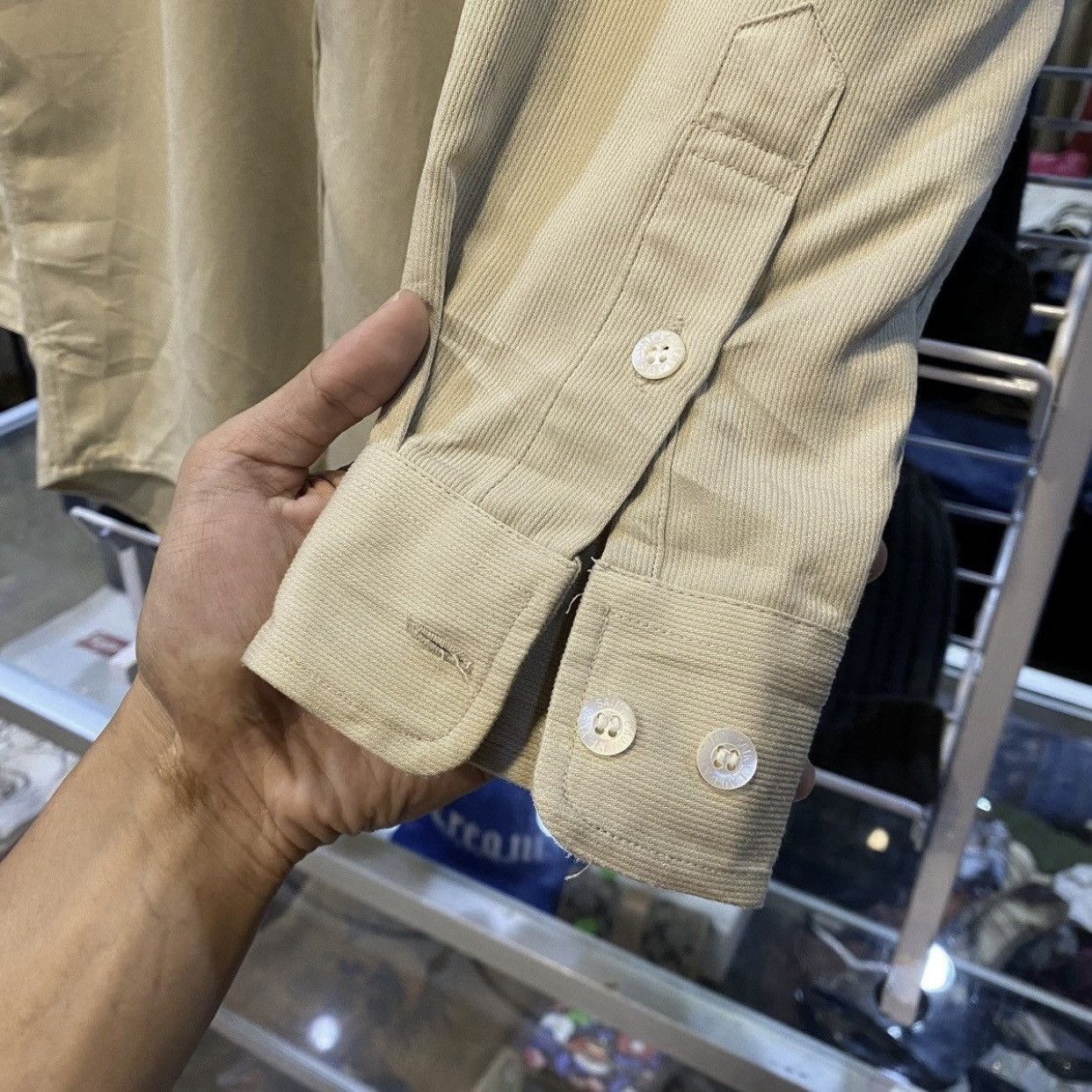 Yves Saint Laurent Vintage Yves Saint Laurent Beige Button Up Shirt Archive YSL Size US L / EU 52-54 / 3 - 7 Thumbnail