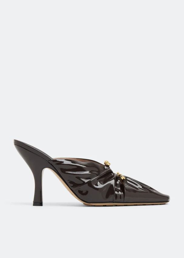 Bottega Veneta o1bcso1str0225 Bunnie Mules in Dark Brown Size US 7 / IT 37 - 1 Thumbnail