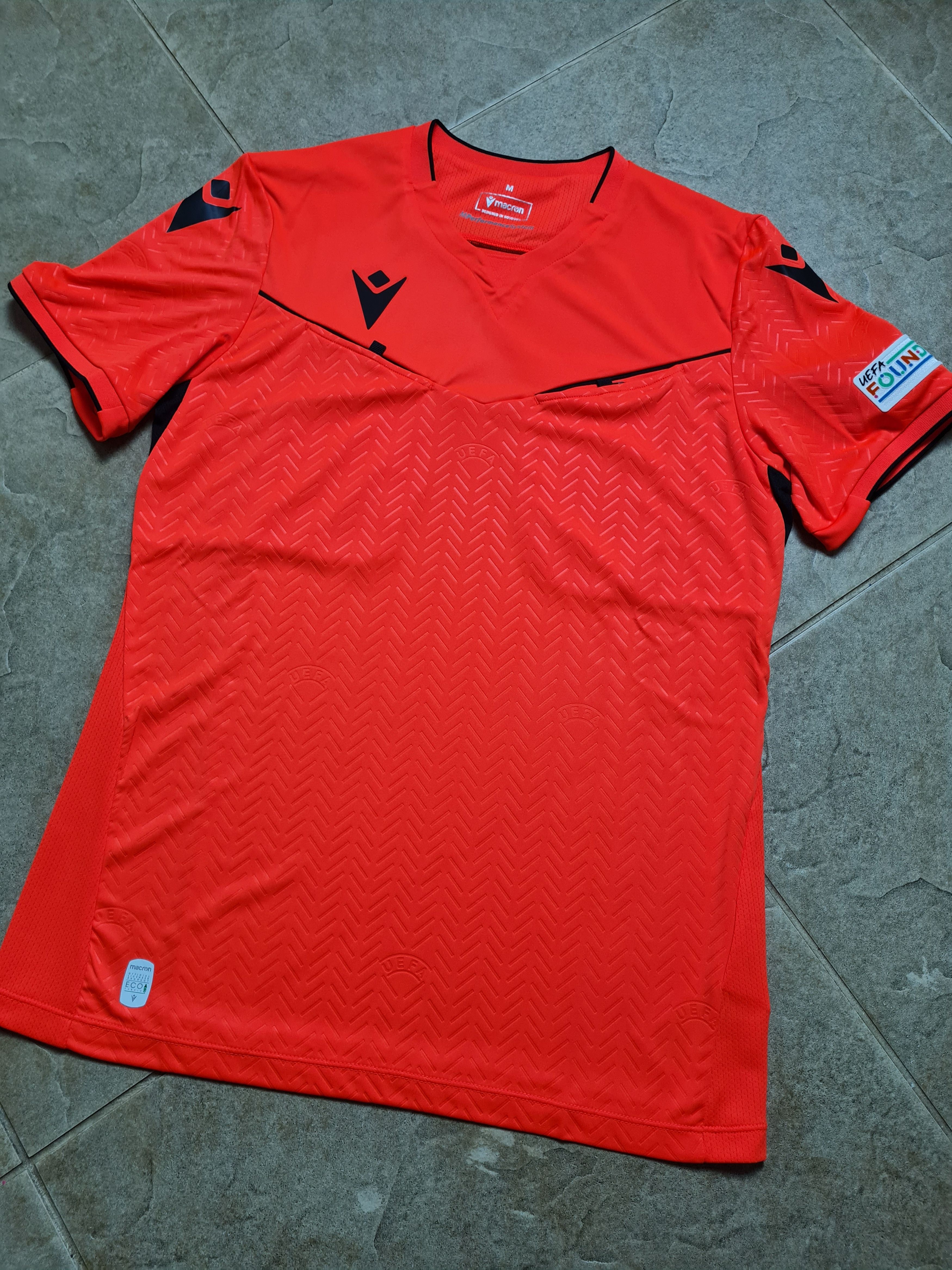 Macron Macron UEFA EURO 2024 Referee Shirt Neon Red Ponnet Eco Size US M / EU 48-50 / 2 - 6 Thumbnail