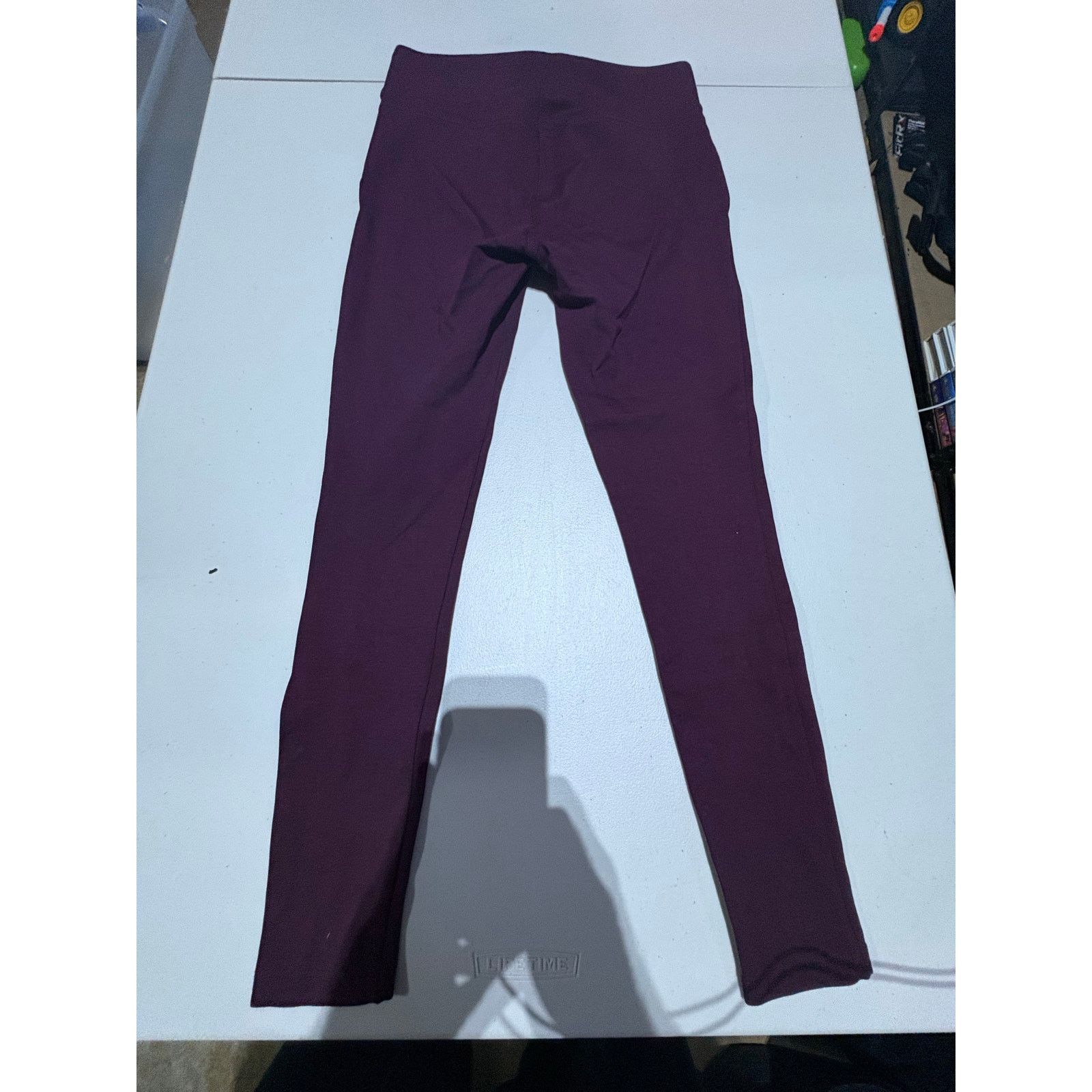 Loft Women’s LOFT Burgundy Leggings Size Small Size 27" / US 4 / IT 40 - 3 Thumbnail