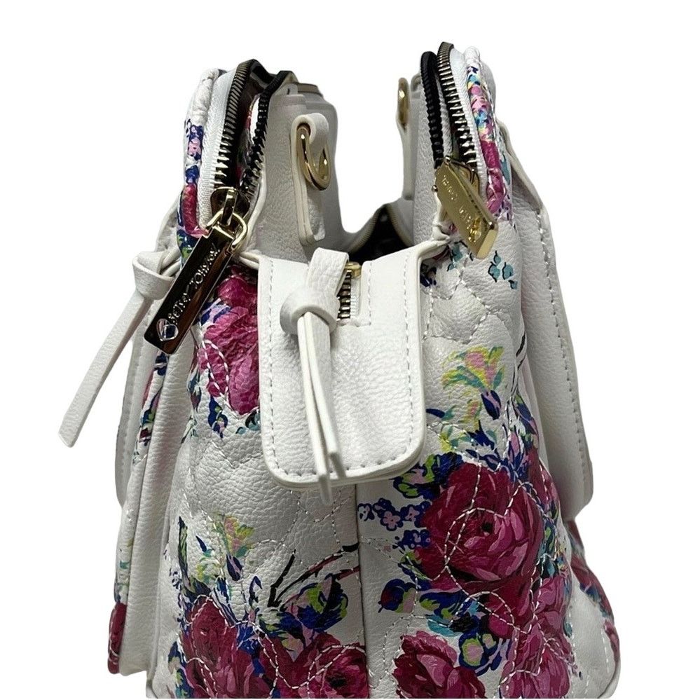 Betsey Johnson BETSEY JOHNSON- Floral Satchel With Crossbody Strap Size ONE SIZE - 3 Thumbnail