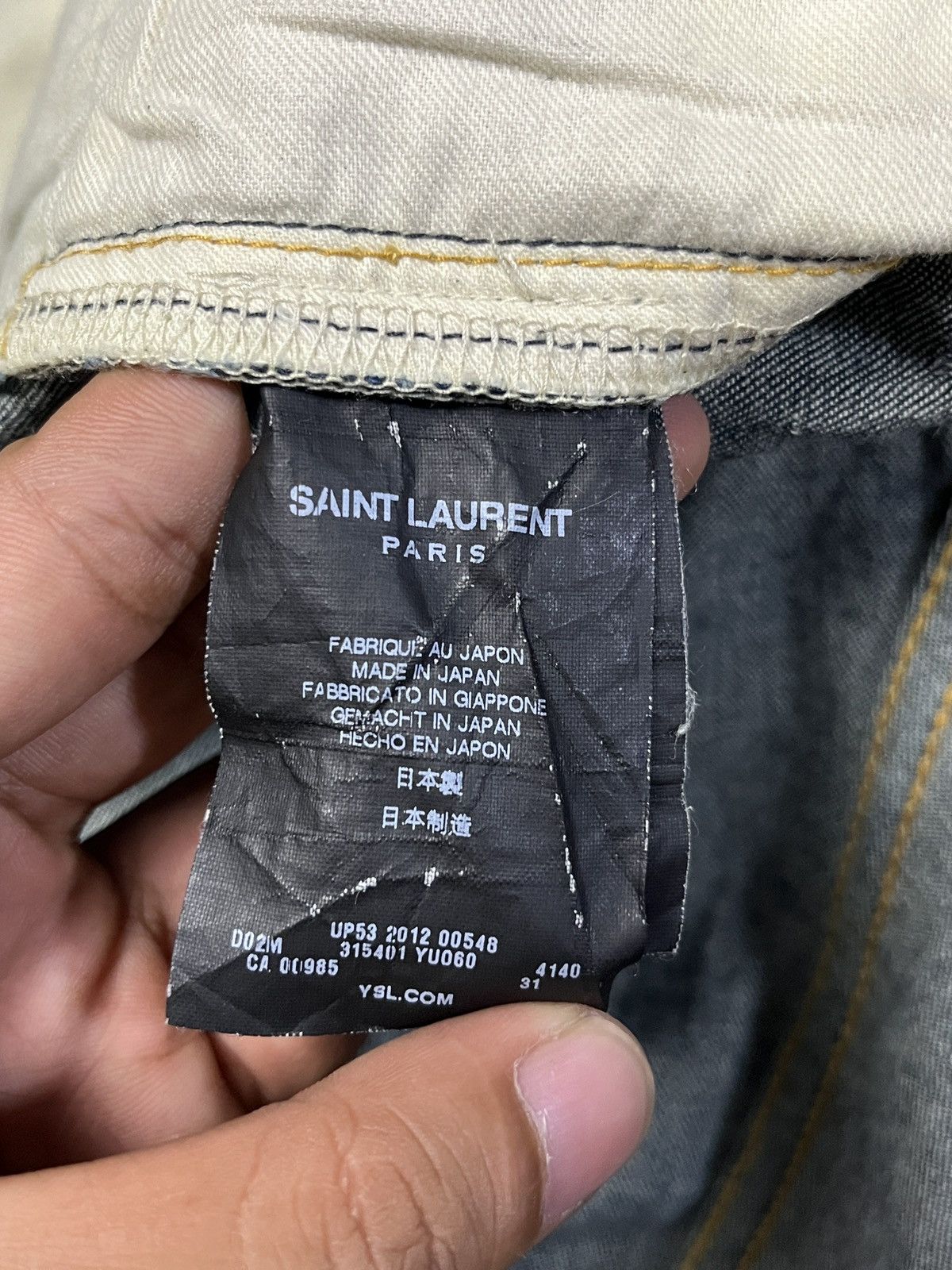 Saint Laurent Paris SLP Hedi Slimane D02 Skinny Stretch Jeans Size US 31 - 6 Thumbnail