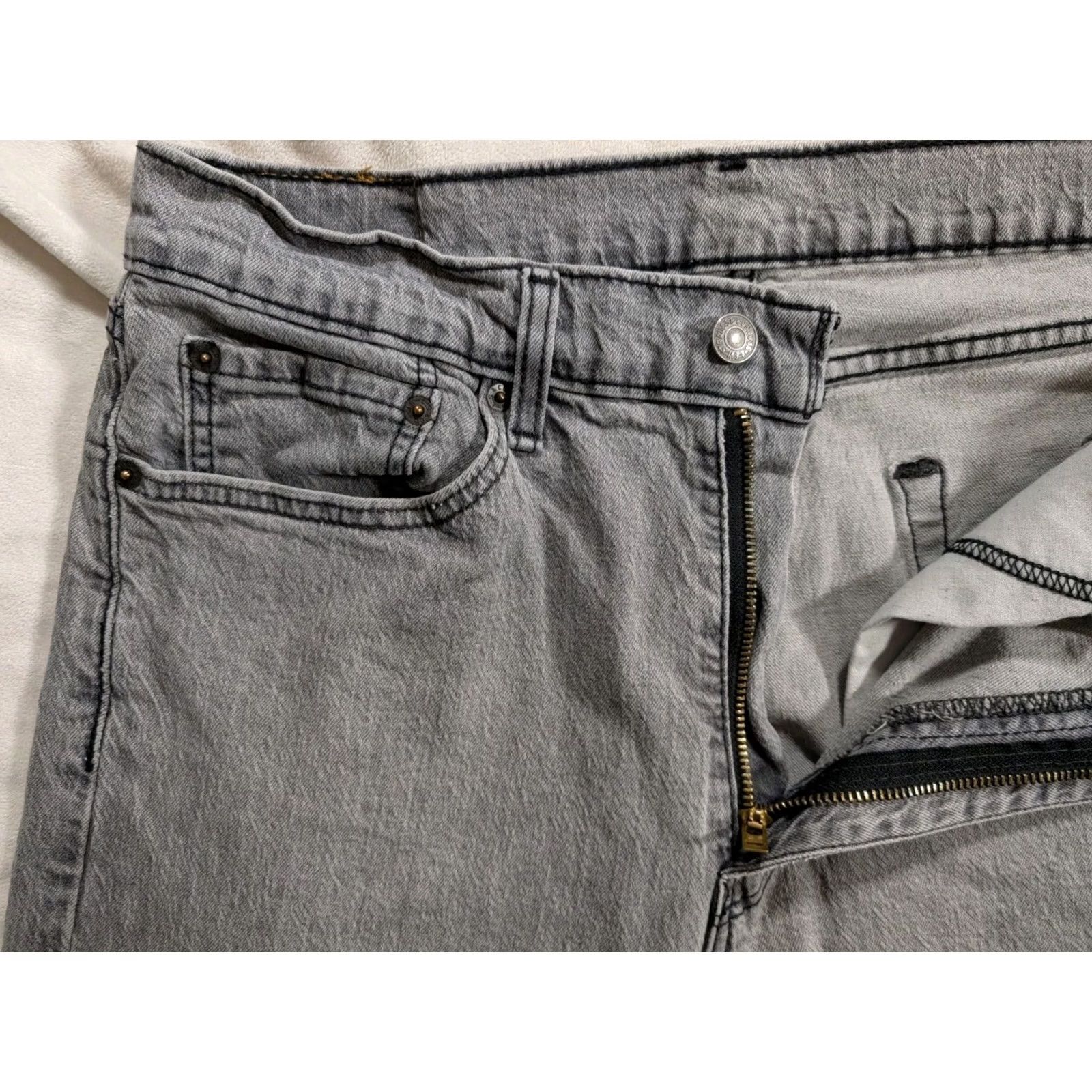 Levi's Levi's 505 Jeans Mens 32x30 Black Regular Straight Denim Pants Logo USA 5-Pocket Belts Loops Vintage: No Size US 32 / EU 48 - 4 Thumbnail