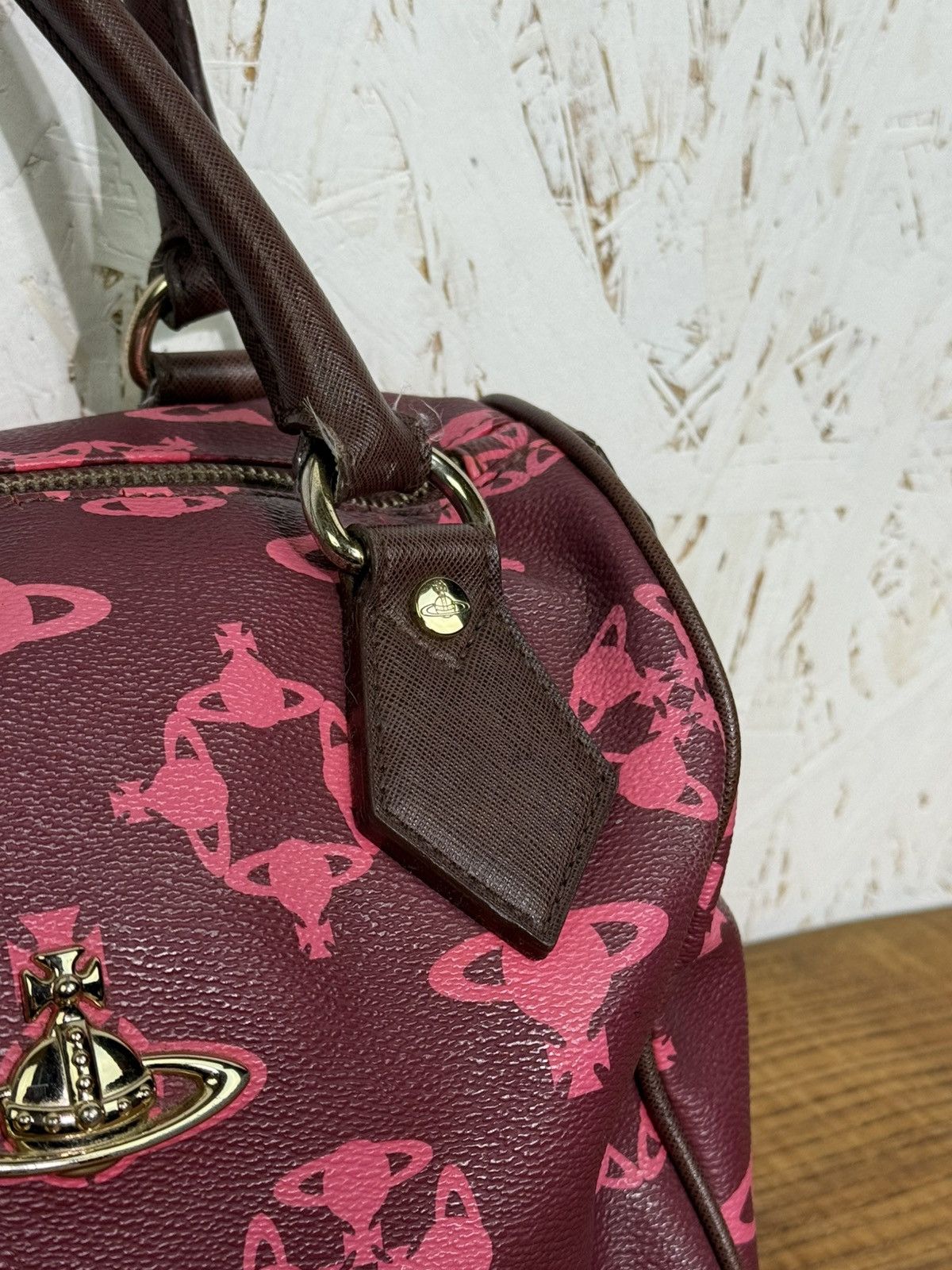 Vivienne Westwood Vivienne Westwood Orb Logo Allover Mini Handle Bag Size ONE SIZE - 3 Thumbnail