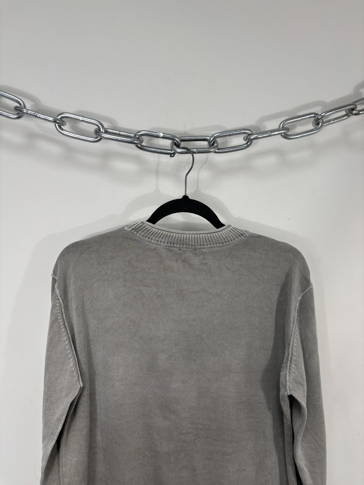 Armani Vintage Armani Jeans Men’s Big Logo Beige Cotton Sweater Size US L / EU 52-54 / 3 - 14 Thumbnail