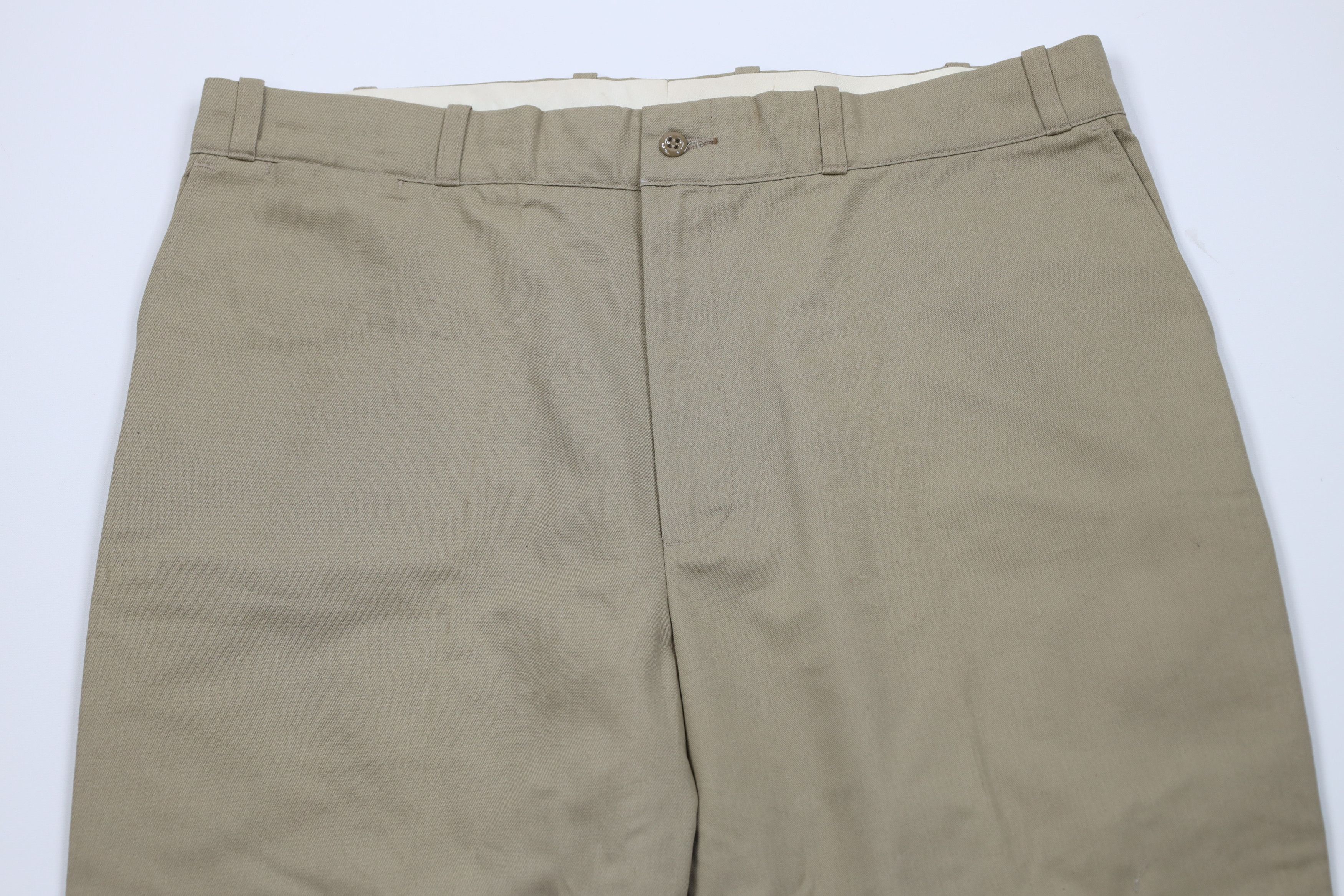 Vintage Vintage 70s 80s Streetwear Wide Leg Pants Trousers Beige USA Size US 38 / EU 54 - 2 Thumbnail