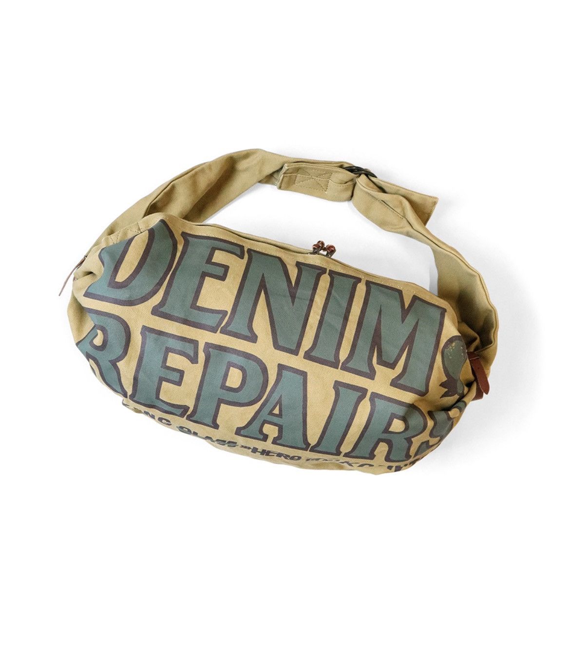 image of Kapital No. 6 Canvas Snuffkin Denim Repair in Beige, Men's