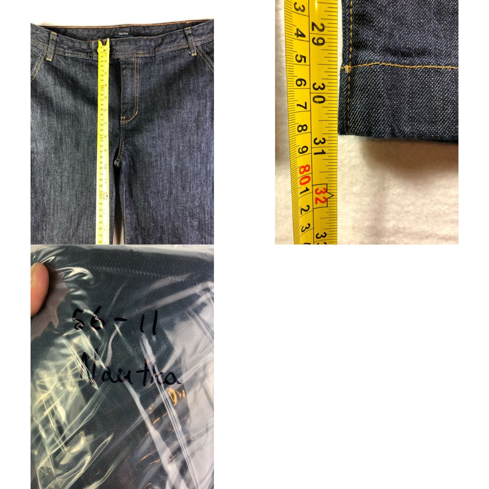Nautica Nautica Jeans Straight Womens Size 10 30x30 Denim Blue Jeans Regular Fit Mid Rise Cotton Denim Flag Logo Distressed No Zip Size 32" / US 10 / IT 46 - 8 Thumbnail