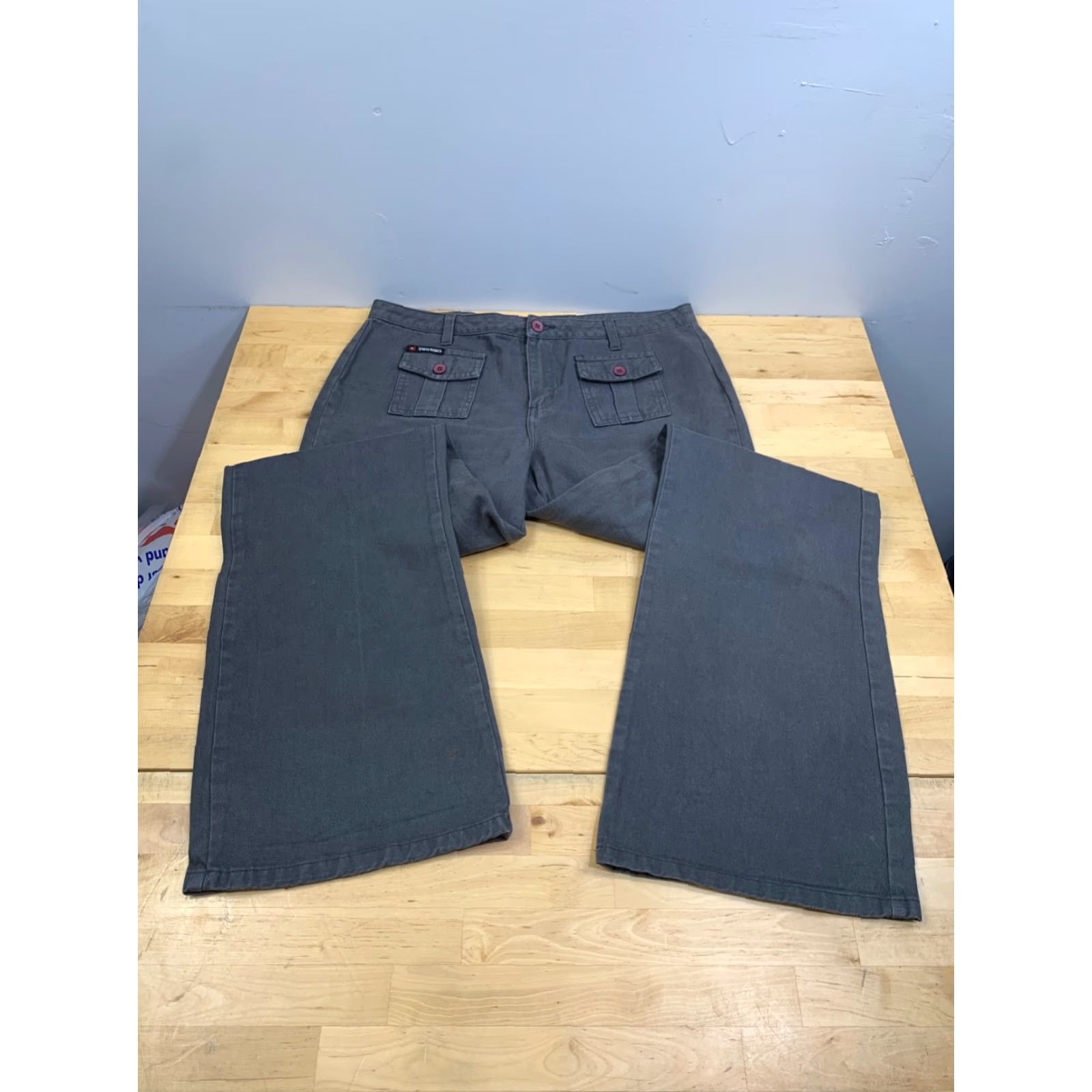 Vintage VINTAGE Tag Rag Pants Womens 11 Gray USA Wide Leg 11969 Size 32" / US 10 / IT 46 - 5 Thumbnail