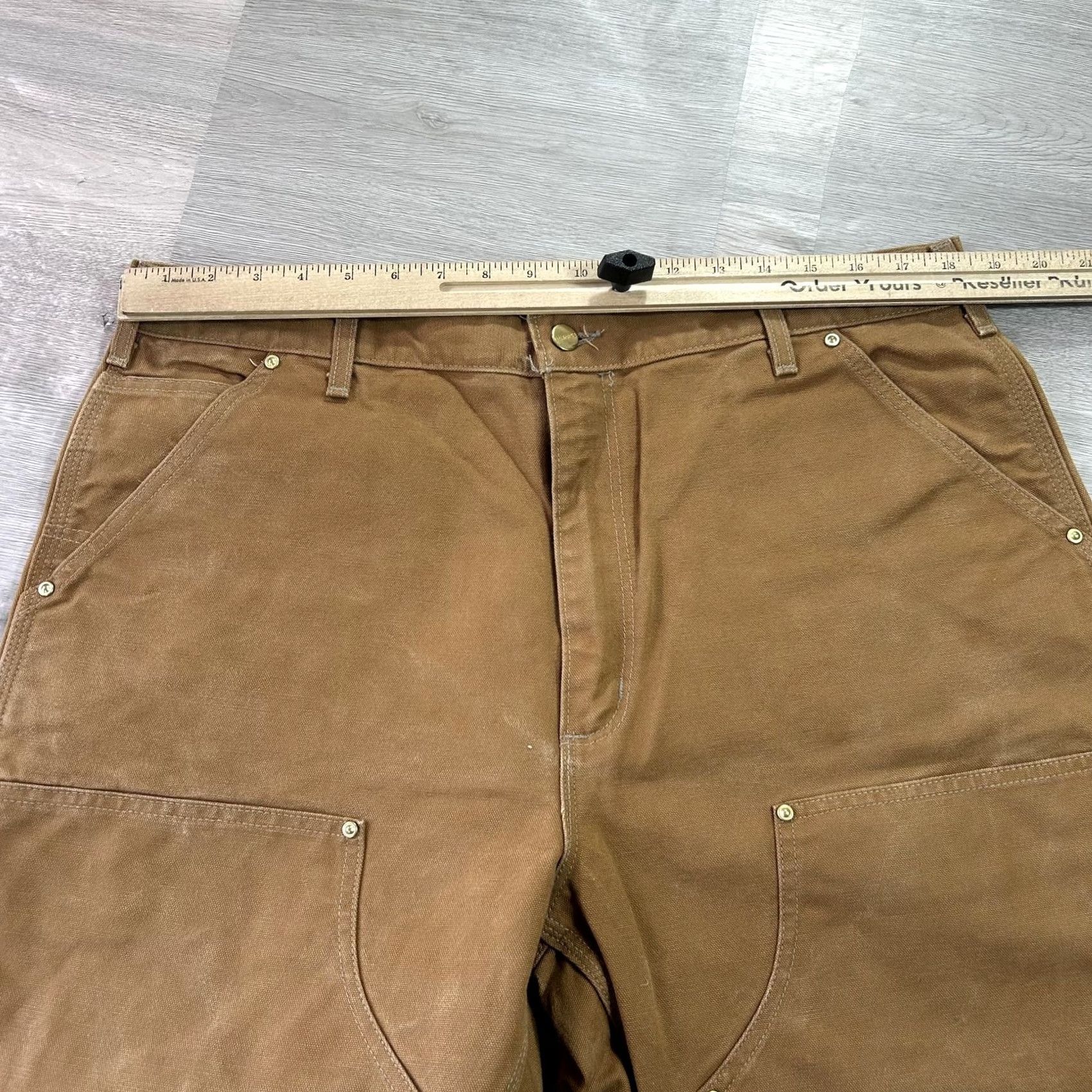 Carhartt VINTAGE Carhartt Pants Carpenter Mens 38x30 Brown Canvas B01 Double Knee USA Size US 38 / EU 54 - 5 Thumbnail