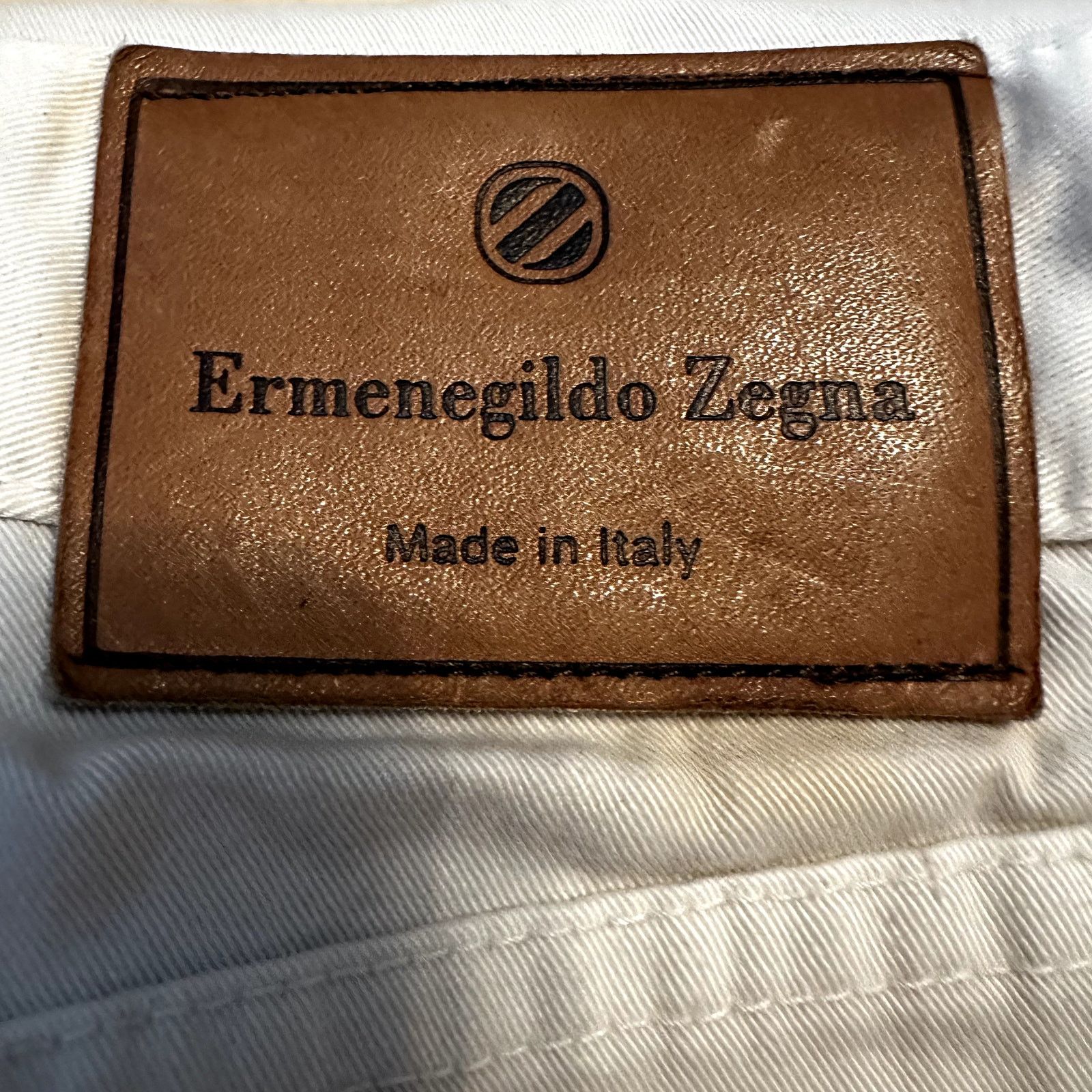 Ermenegildo Zegna Ermenegildo Zegna Straight Jeans 100% Cotton Ivory 40"x36" Size US 40 / EU 56 - 2 Thumbnail