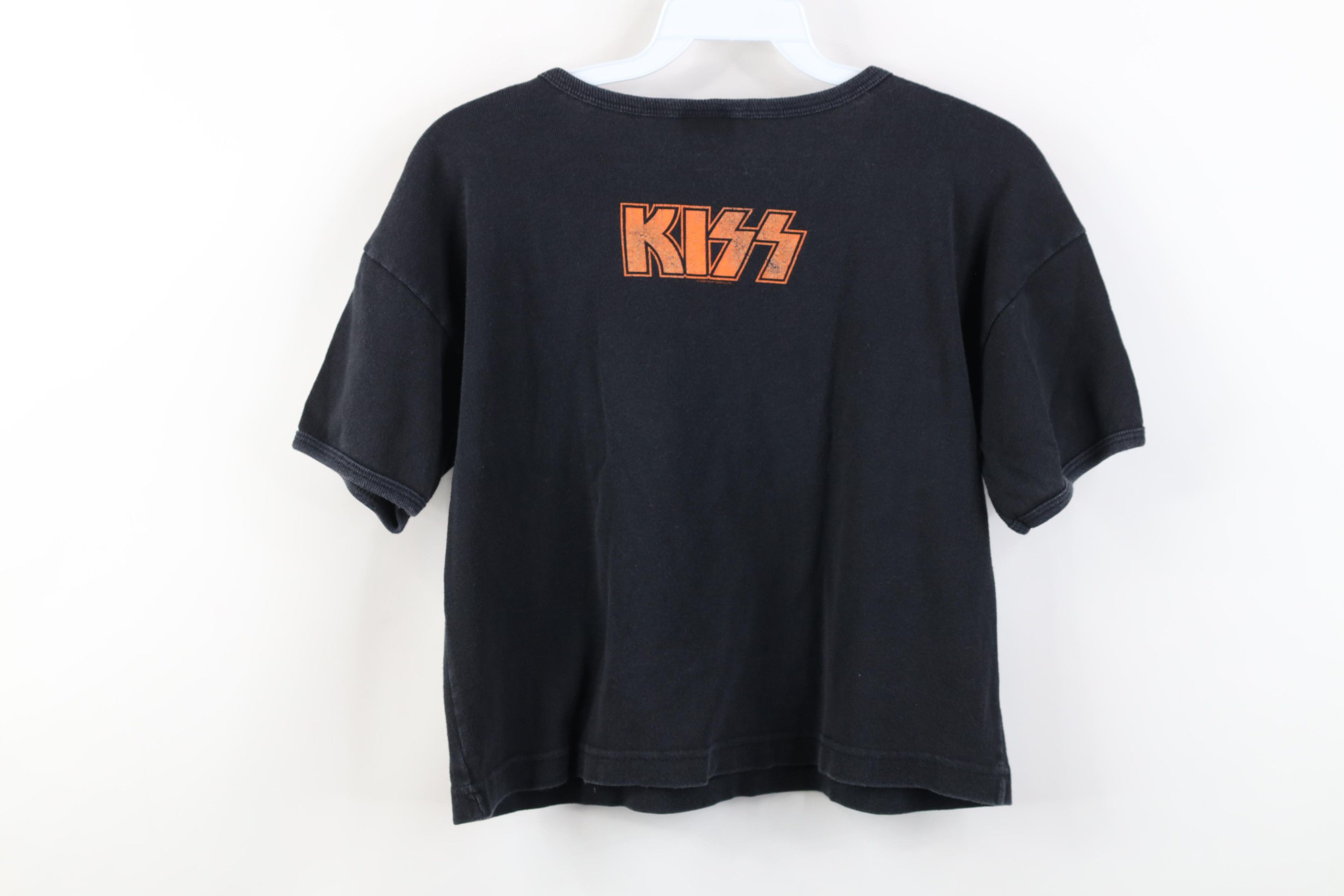 Vintage Vintage 90s Kiss Band Halloween Pumpkin Ribbed Knit T-Shirt Size L / US 10 / IT 46 - 12 Thumbnail