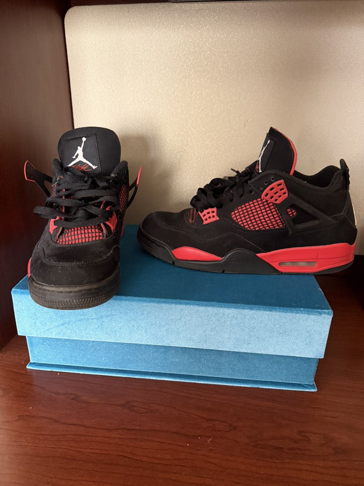 Jordan Brand Air Jordan Red Thunder 4 Size US 11.5 / EU 44-45 - 4 Thumbnail