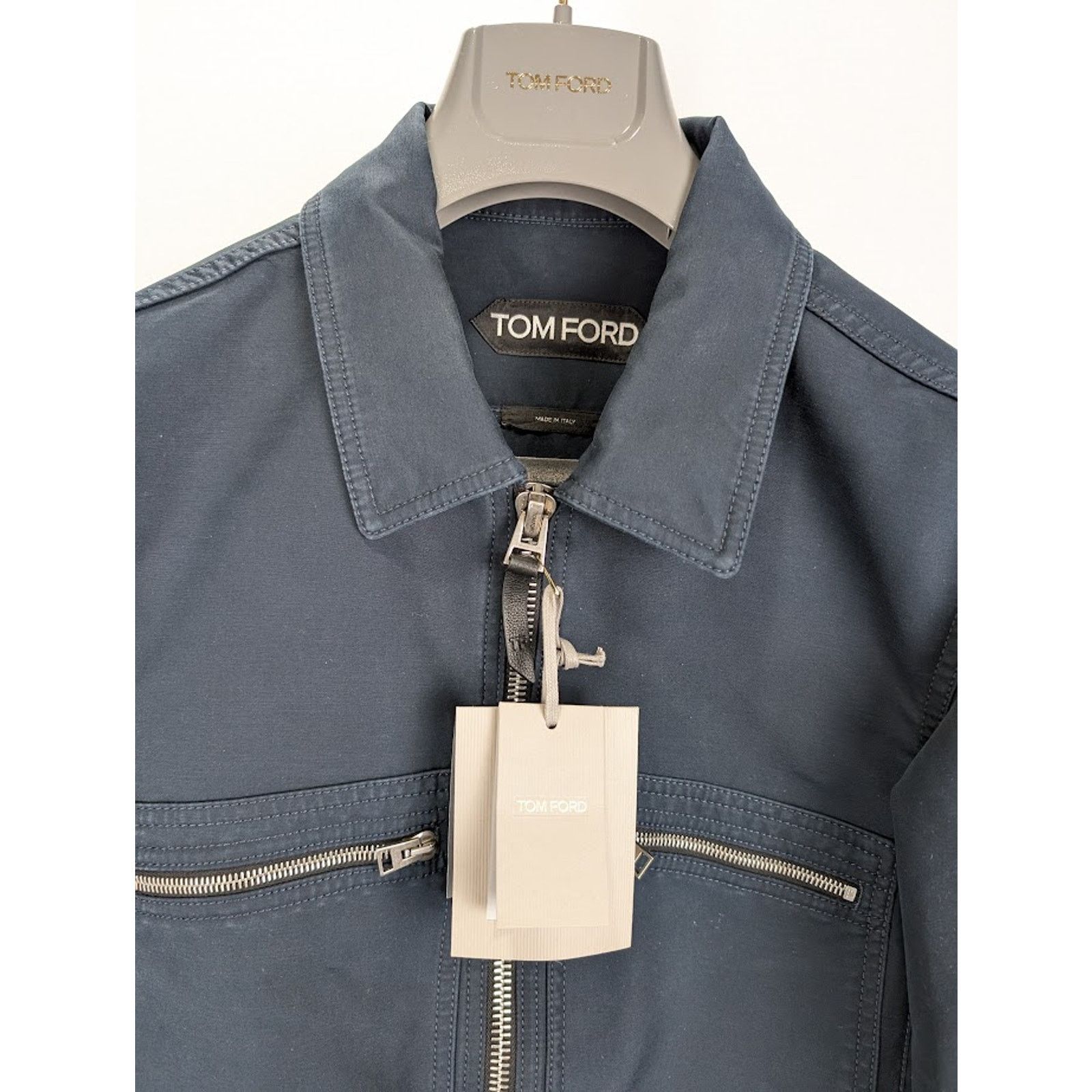 Tom Ford o1rshd1 Outerwear Blouson Jacket in Petrol Size US L / EU 52-54 / 3 - 3 Thumbnail