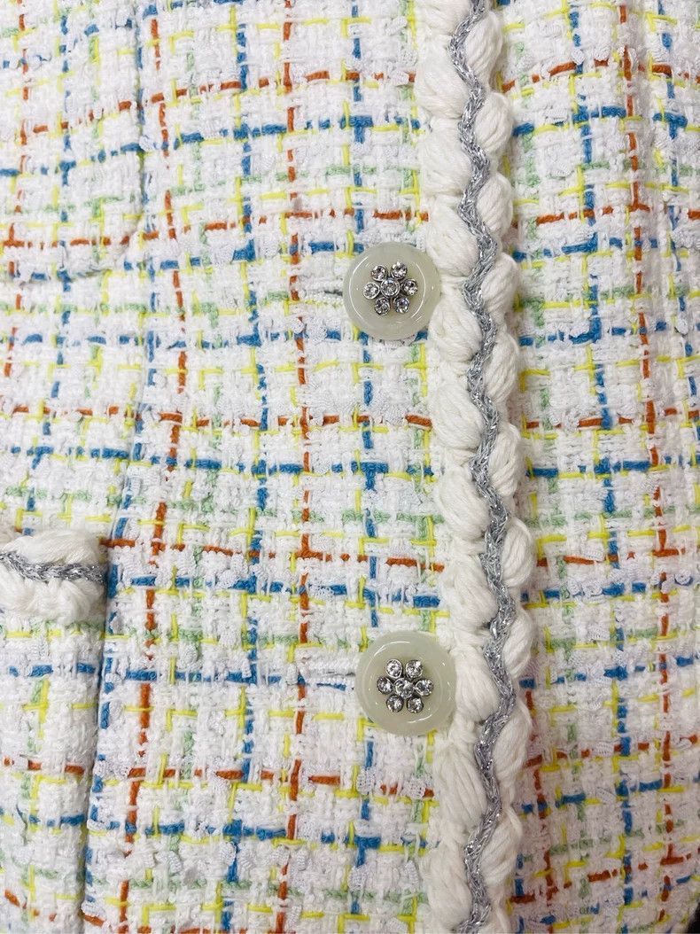 Chanel Chanel 25C early spring white tweed tweed jacket 2504-Nexta Size XS / US 0-2 / IT 36-38 - 5 Thumbnail
