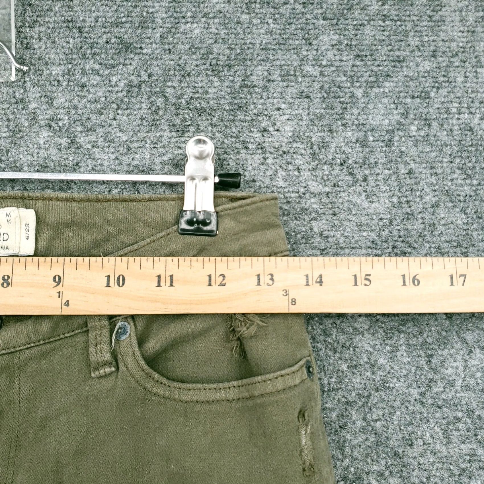 Lucky Brand Lucky Brand Womens Jeans Green Sasha Super Skinny Fit Distressed Raw Hem Size 6 27 Size 28" / US 6 / IT 42 - 7 Thumbnail