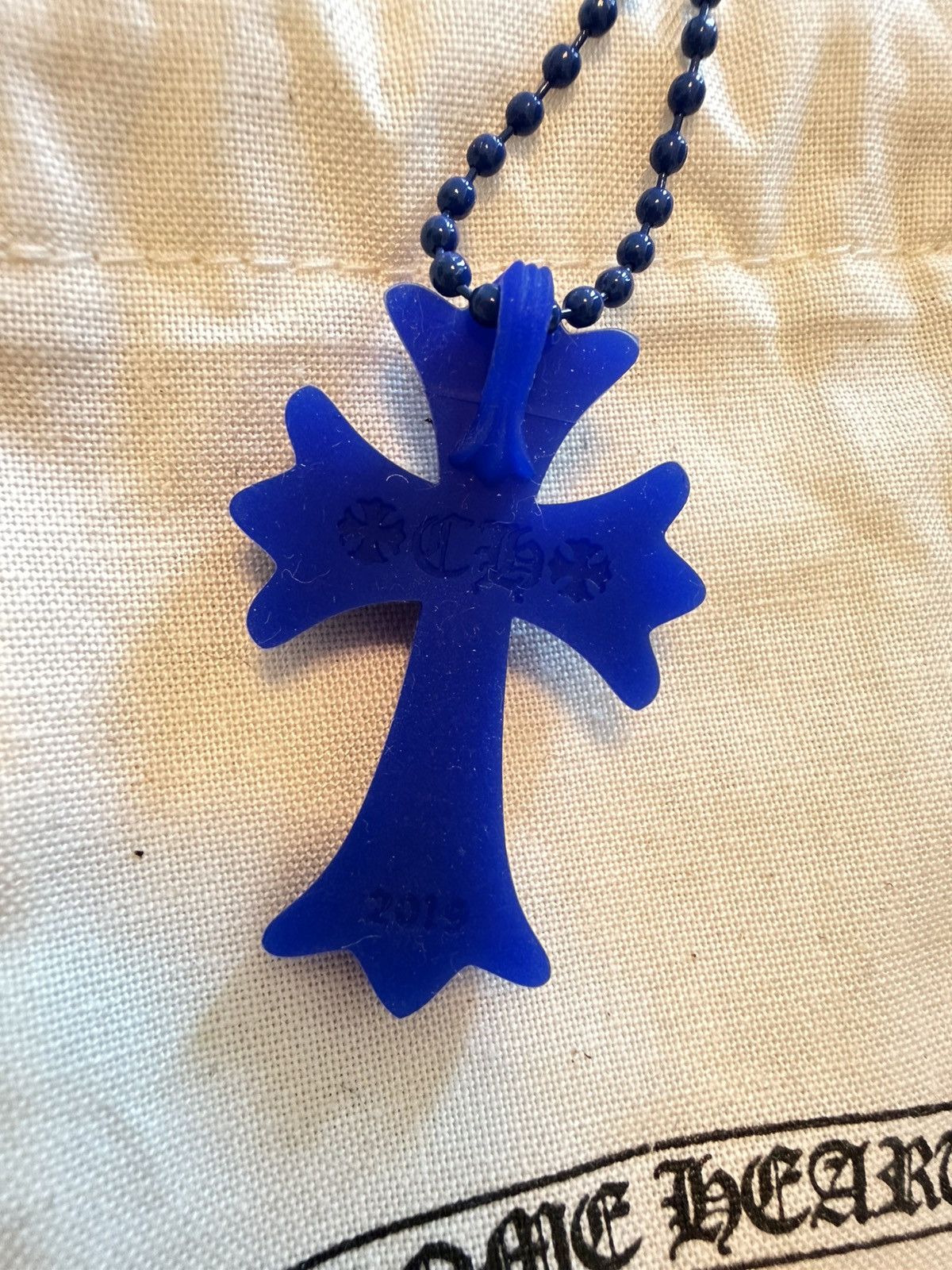 Chrome Hearts Chrome Hearts Cross Silicone Necklace Neon Blue Size ONE SIZE - 3 Thumbnail