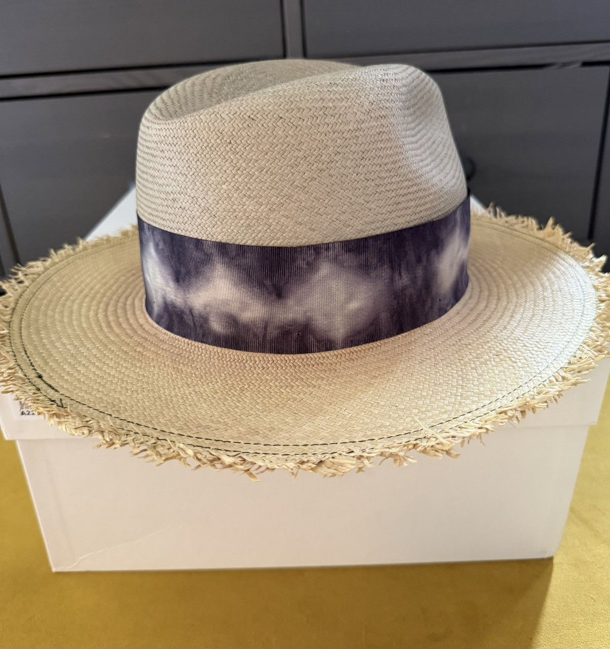Nick Fouquet Nick Fouquet x Borsalino distressed Panama hat, sz 58/7 1/4 Size ONE SIZE - 5 Thumbnail