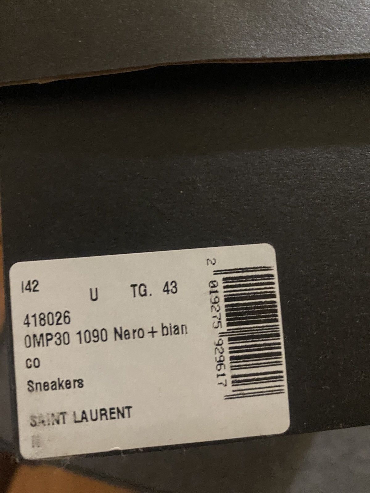 Saint Laurent Paris Saint Laurent Sneaker Size US 10 / EU 43 - 1 Thumbnail