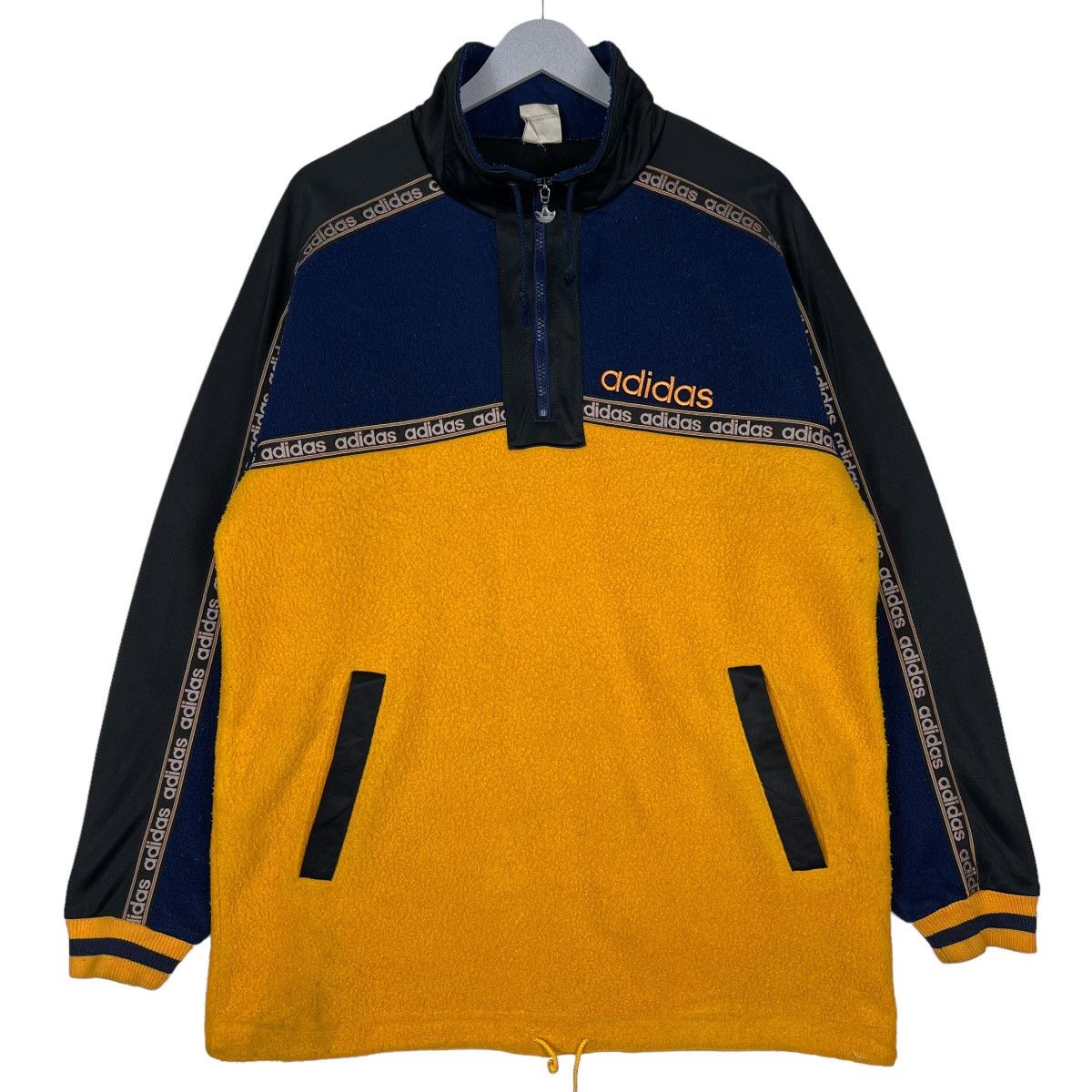 Adidas 🔥 VINTAGE ADIDAS HYBRID FLEECE ANORAK JACKET Size US L / EU 52-54 / 3 - 4 Thumbnail