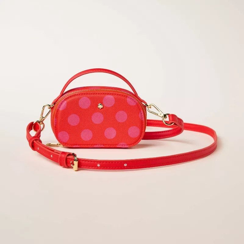 NWT Kate Spade X Target Pink Polka Dot Mini Crossbody Bag in Red, Women's