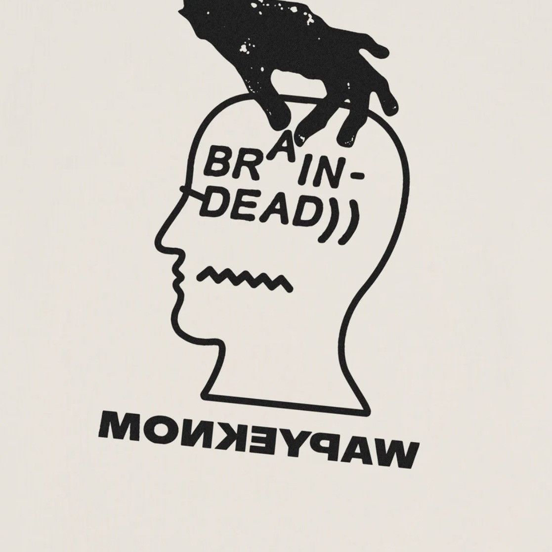 Brain Dead Jordan Peele Brain Dead x Monkeypaw Logo Lockup T Shirt Size US L / EU 52-54 / 3 - 3 Thumbnail