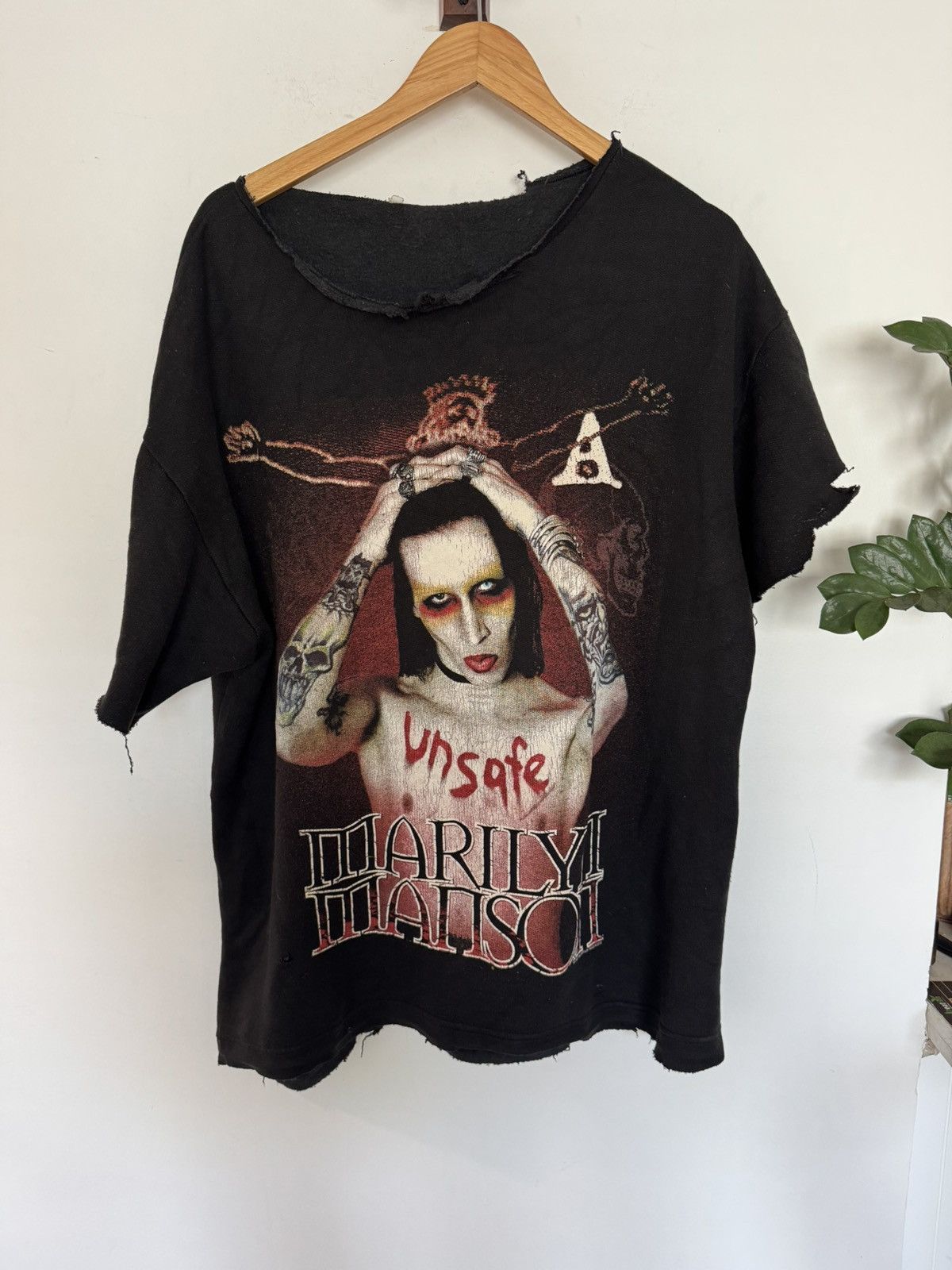 Vintage Marilyn Manson Chopped Sweater Size US XL / EU 56 / 4 - 1 Thumbnail
