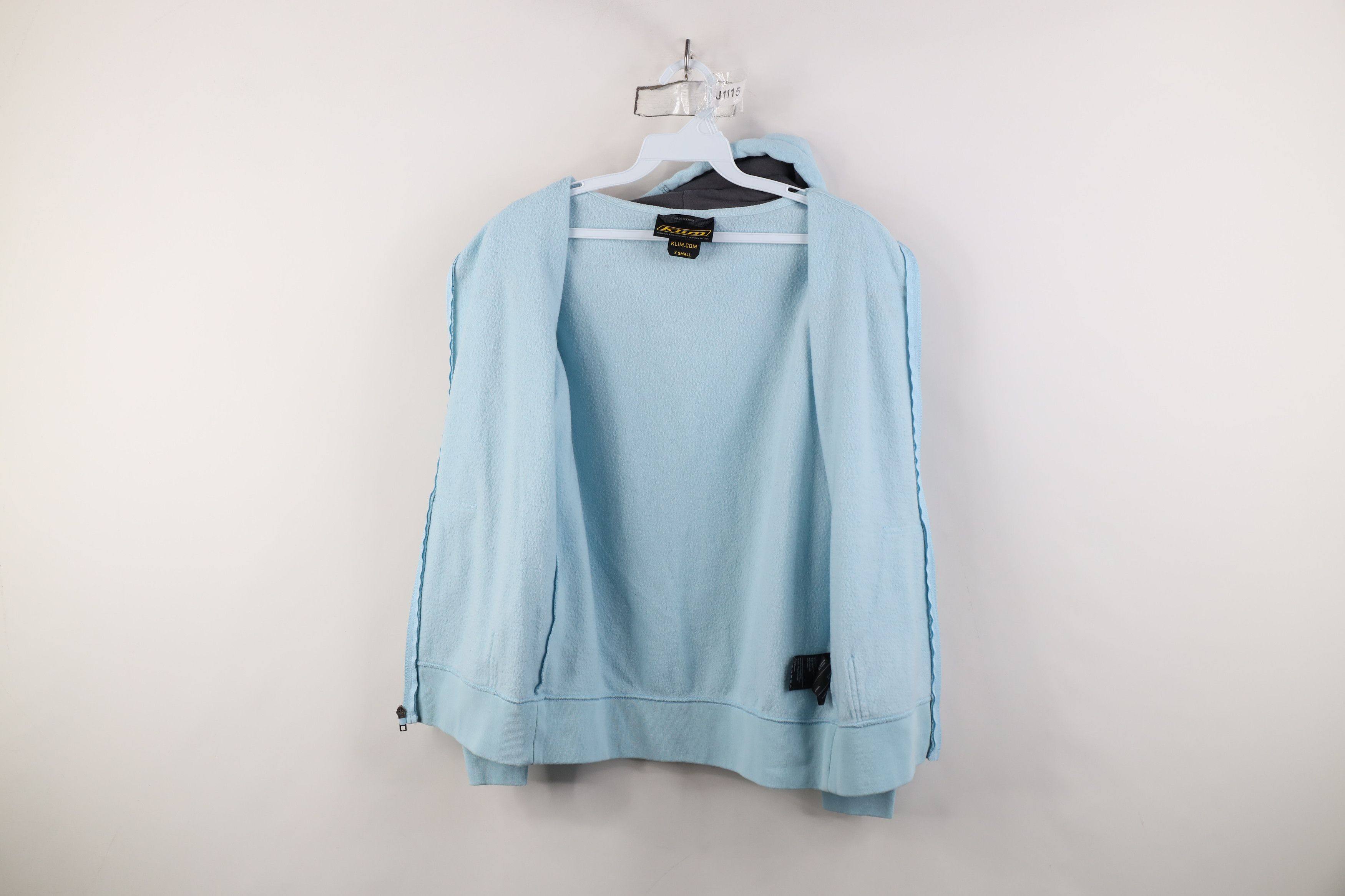 Vintage Klim Racing Spell Out Full Zip Hoodie Sweatshirt Light Blue Size XS / US 0-2 / IT 36-38 - 9 Thumbnail