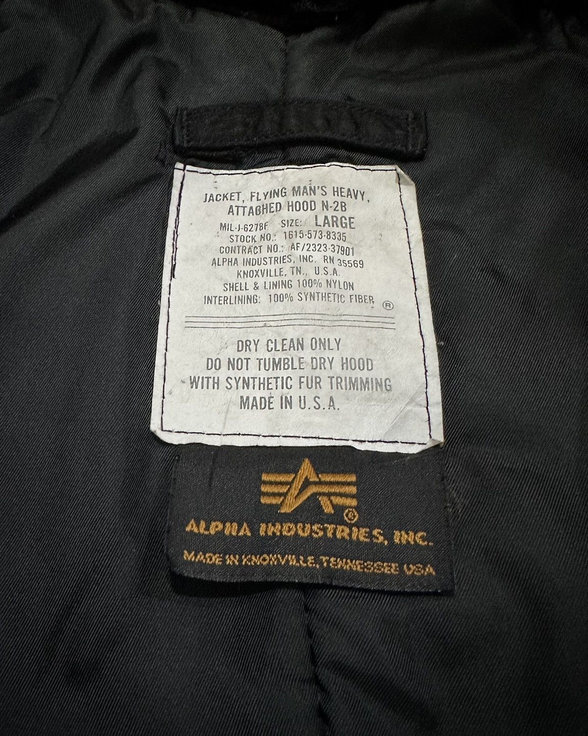 Alpha Industries Vintage Alpha Industries Attached Hood N-2b Jacket Size US L / EU 52-54 / 3 - 10 Thumbnail
