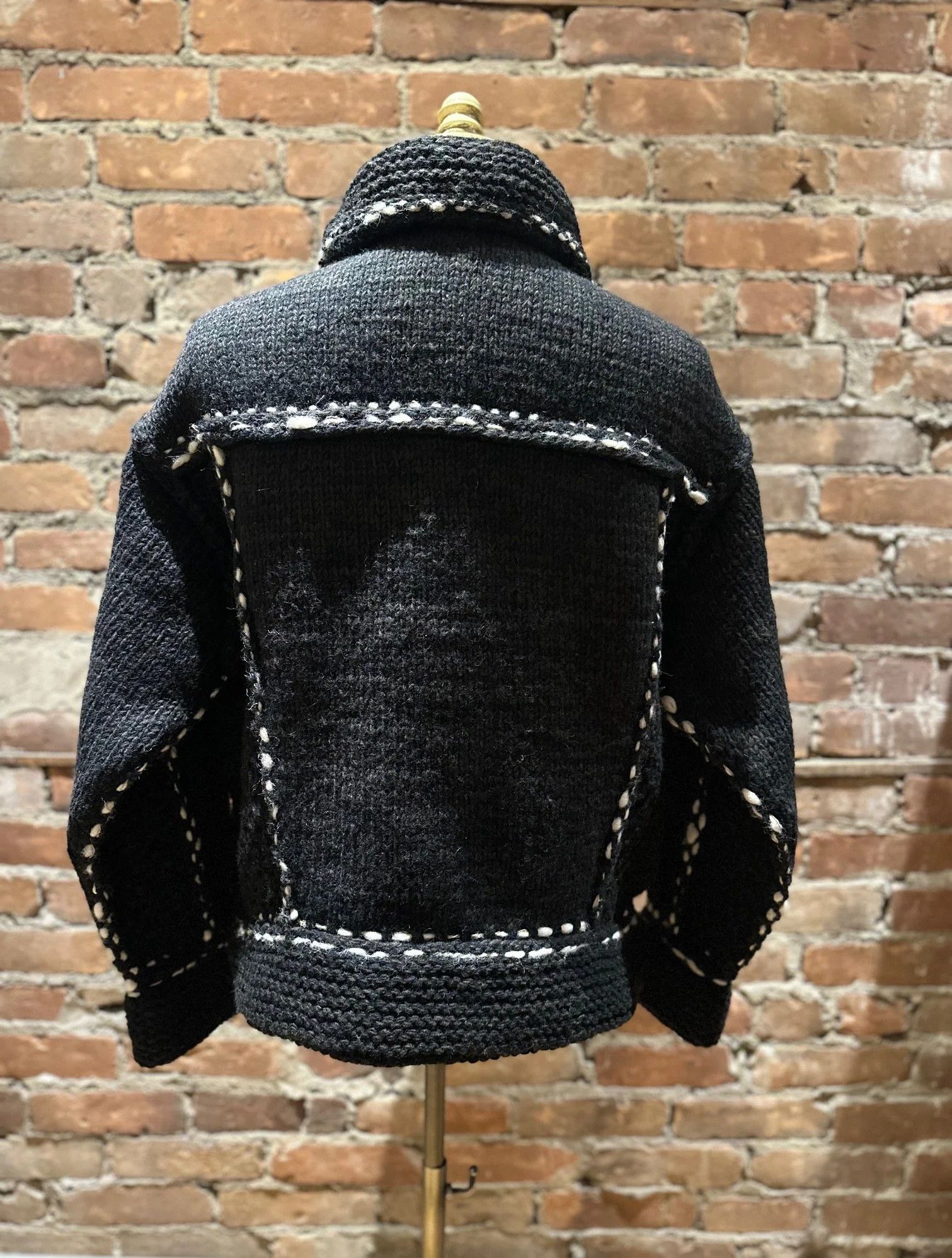 Kapital Kapital Wool Hand Knit Cowichan G Jacket Black Size US L / EU 52-54 / 3 - 3 Thumbnail