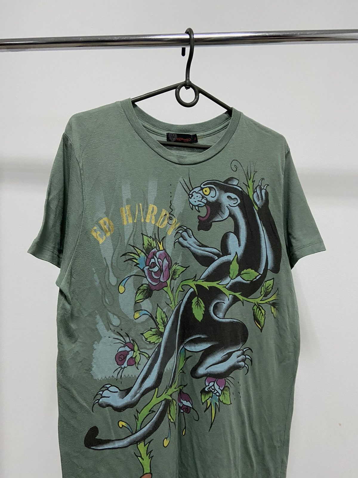 Ed Hardy × Vintage Ed Hardy T Shirt Vintage Big Logo Tattoos Pantera Size US XL / EU 56 / 4 - 3 Thumbnail