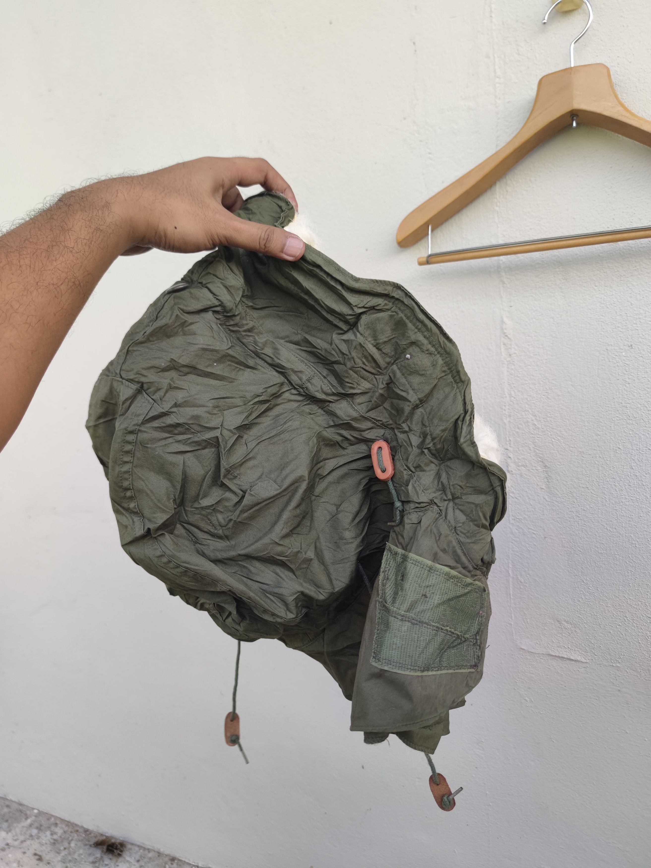 Vintage 80s Military Cold Weather Hood w/Synthetic Fur Ruff OG-107 Size ONE SIZE - 5 Thumbnail