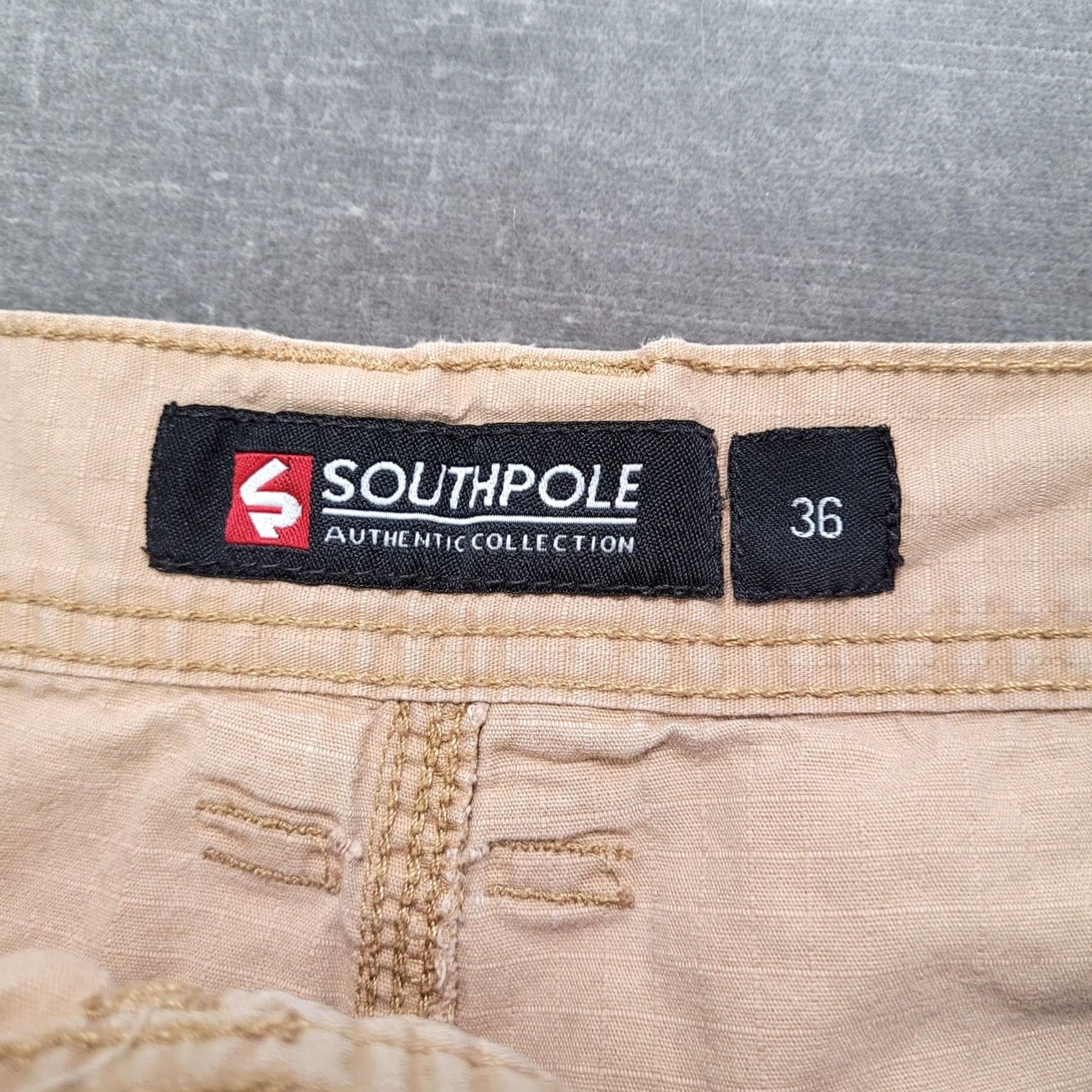 Southpole Southpole Mens 36 Khaki Tan Ripstop Cargo Shorts Y2K Authentic Collection Size US 36 / EU 52 - 2 Thumbnail
