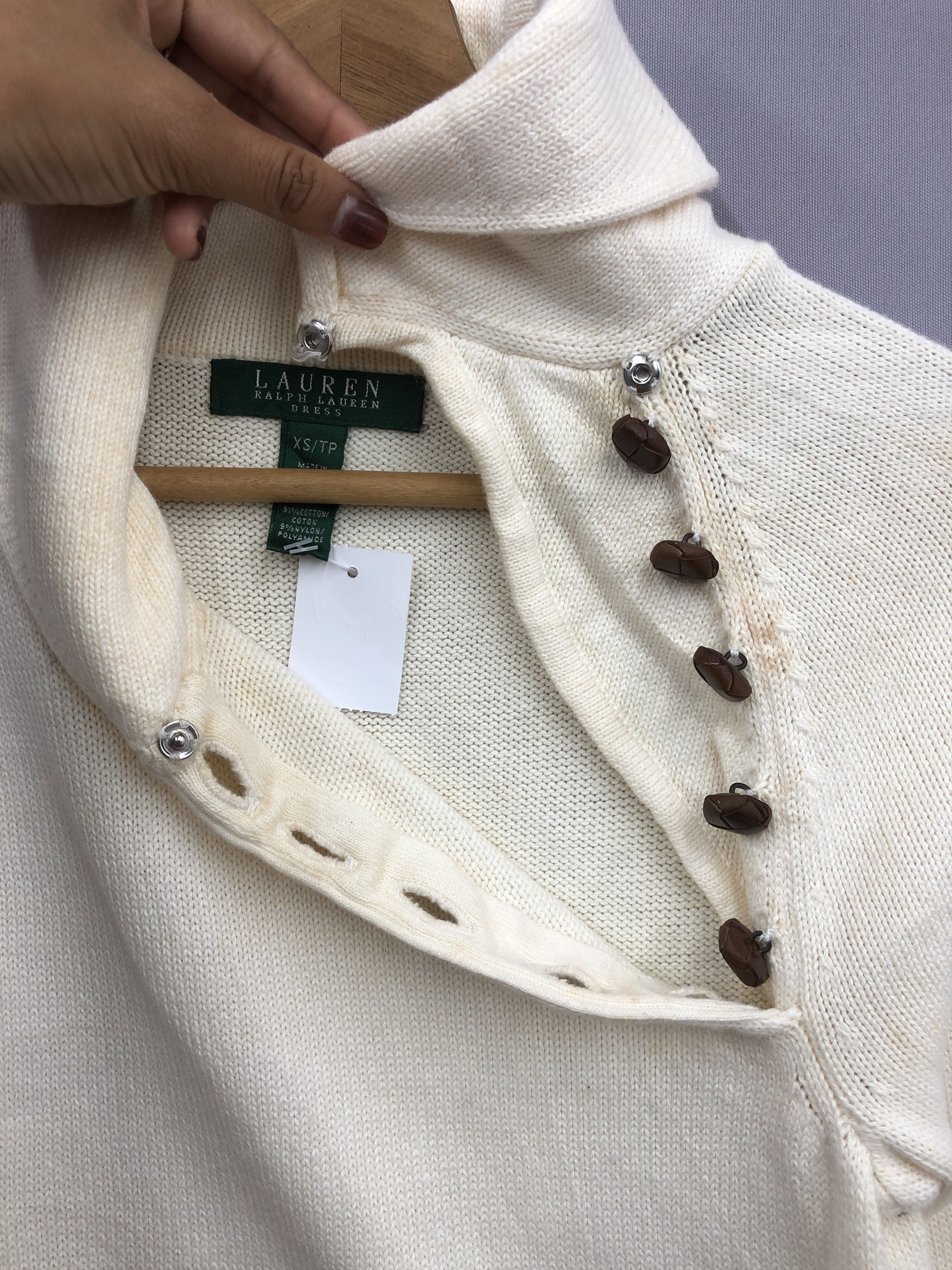 Lauren Ralph Lauren × Vintage Vintage Ralph Lauren Knit Dress Sweater Sweatshirt Jumper Size XS / US 0-2 / IT 36-38 - 4 Thumbnail