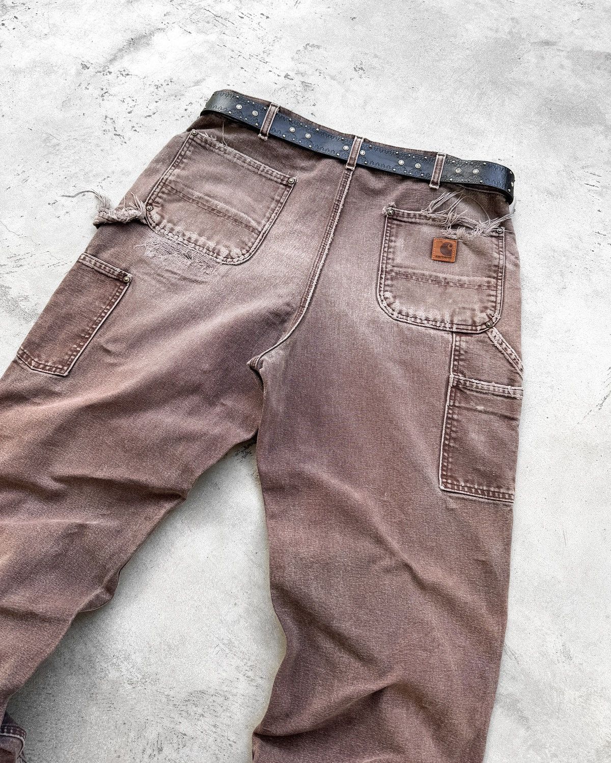 Carhartt Thrashed Vintage Carhartt Double Knee Carpenter Pants B136 Size US 36 / EU 52 - 8 Thumbnail