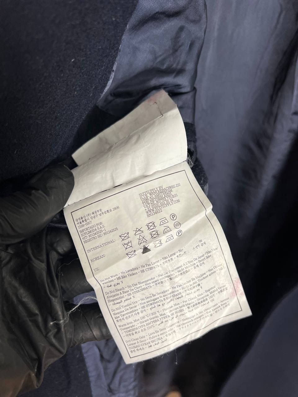 Vintage SuitSupply Vicenza trench Overcoat Mens 44 Navy Blue Wool Size US XL / EU 56 / 4 - 10 Thumbnail