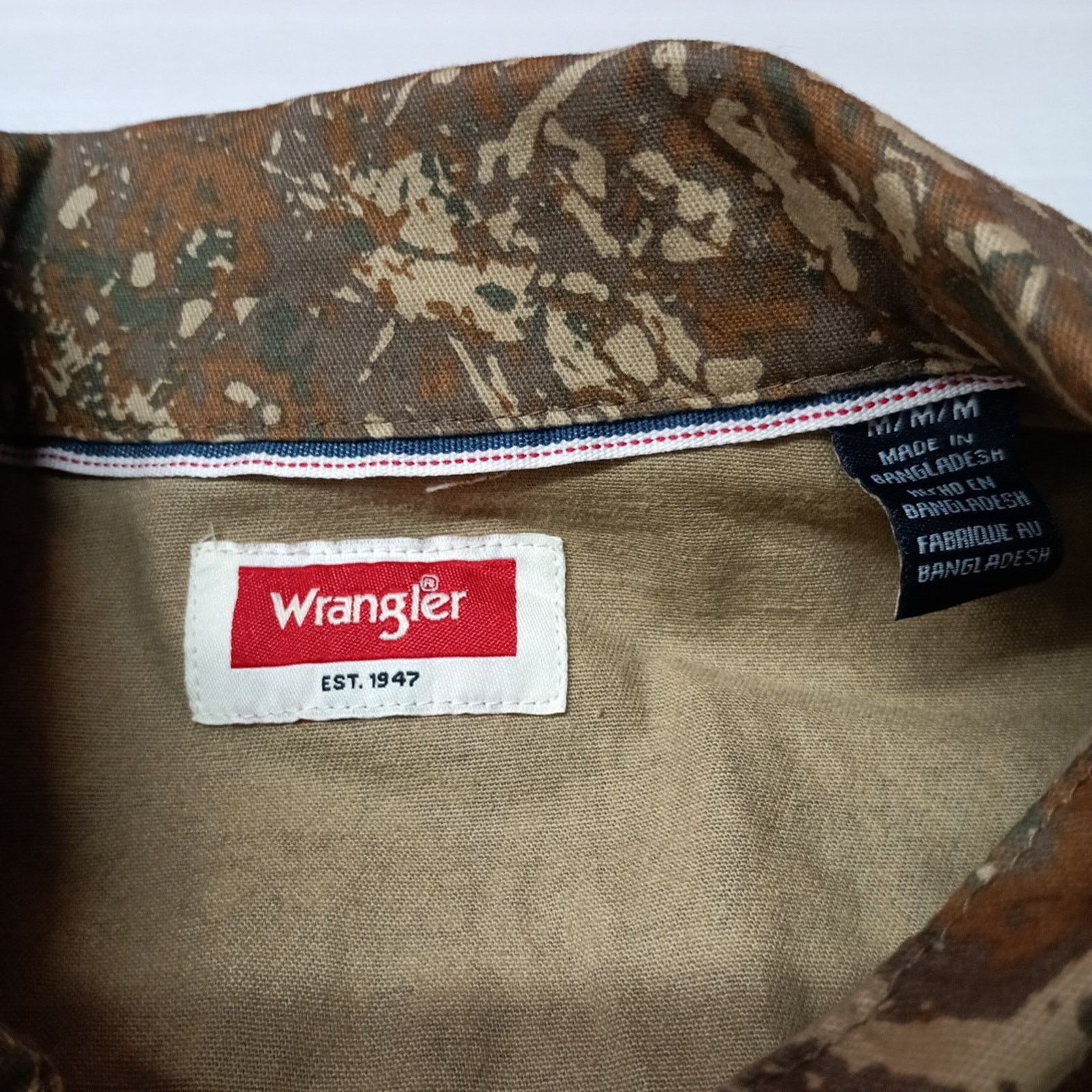 Wrangler Wrangler Camouflage Jacket Overshirt Shacket Size M Brown Size US M / EU 48-50 / 2 - 5 Thumbnail