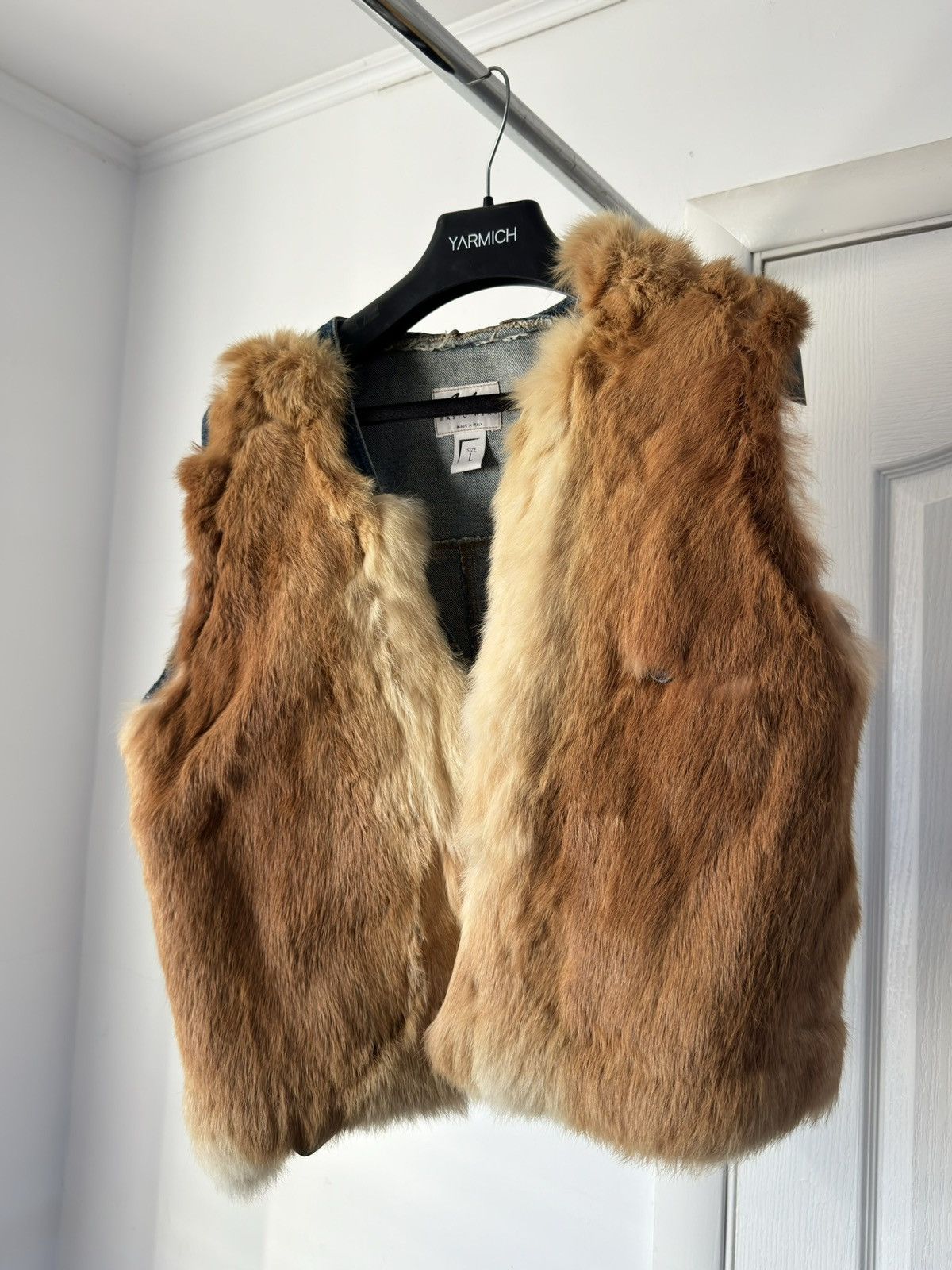 Vintage Vintage Denim Vest Fox Fur Real 100% Fur Jacket Size M / US 6-8 / IT 42-44 - 3 Thumbnail