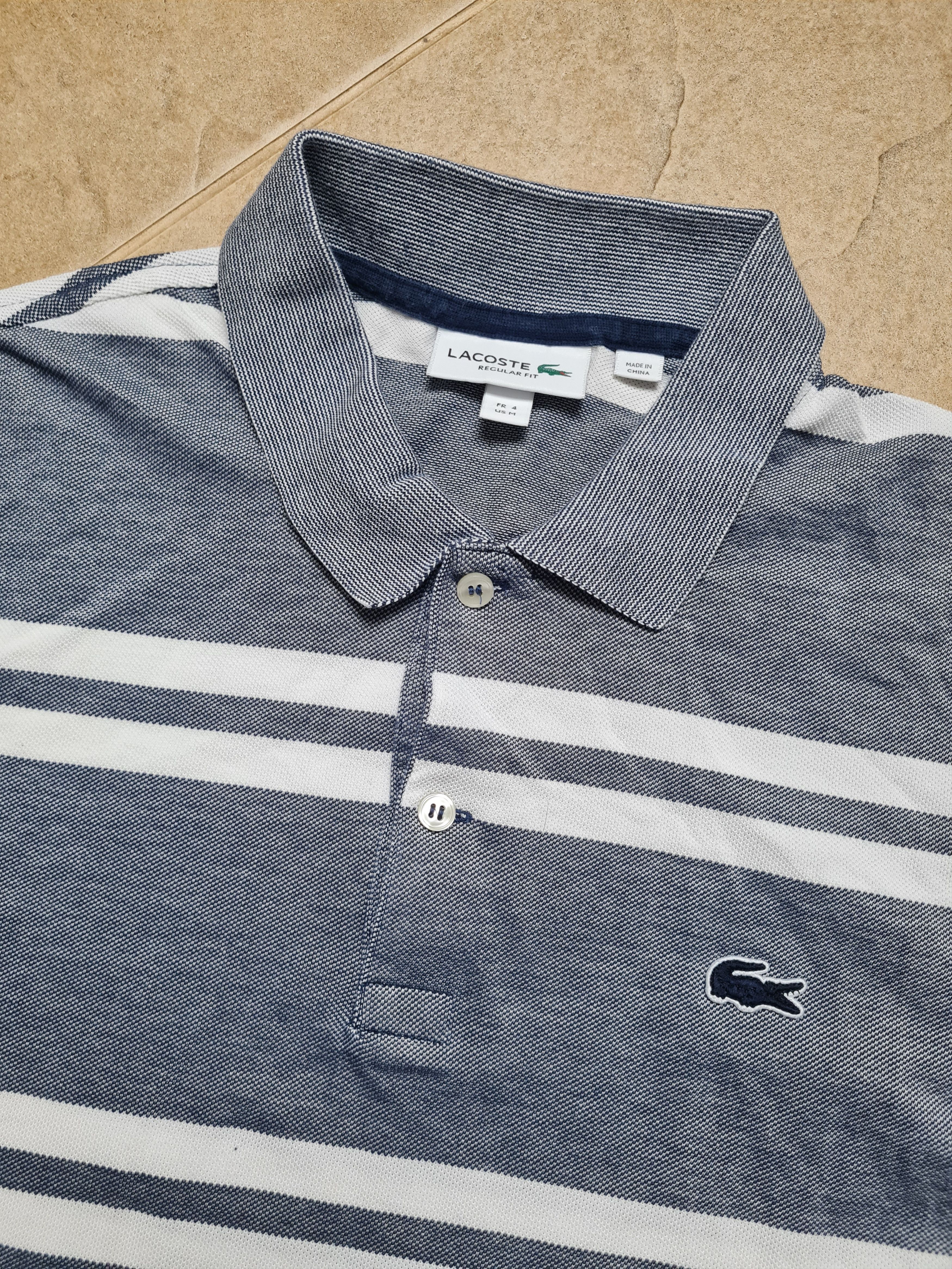 Lacoste Lacoste Men's Regular Fit Stripe Pique Polo Shirt Size S Size US S / EU 44-46 / 1 - 10 Thumbnail