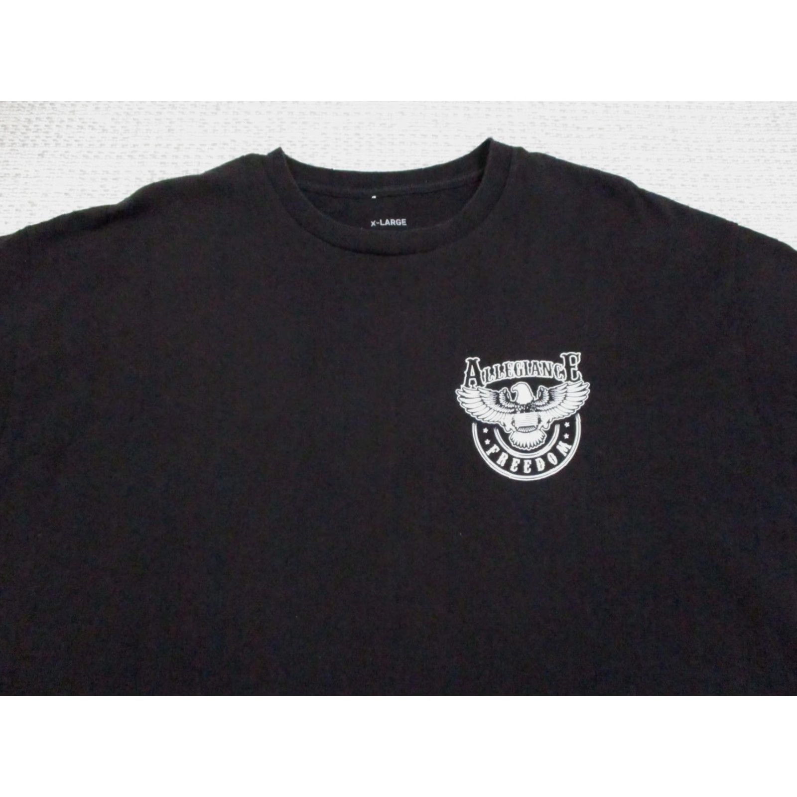 Vintage Allegiance Freedom Shirt Mens XL Black Eagle Flag Graphic Patriotic Made USA Shirt Mens XL Black USA Flag Eagle Graphic Size US XL / EU 56 / 4 - 6 Thumbnail