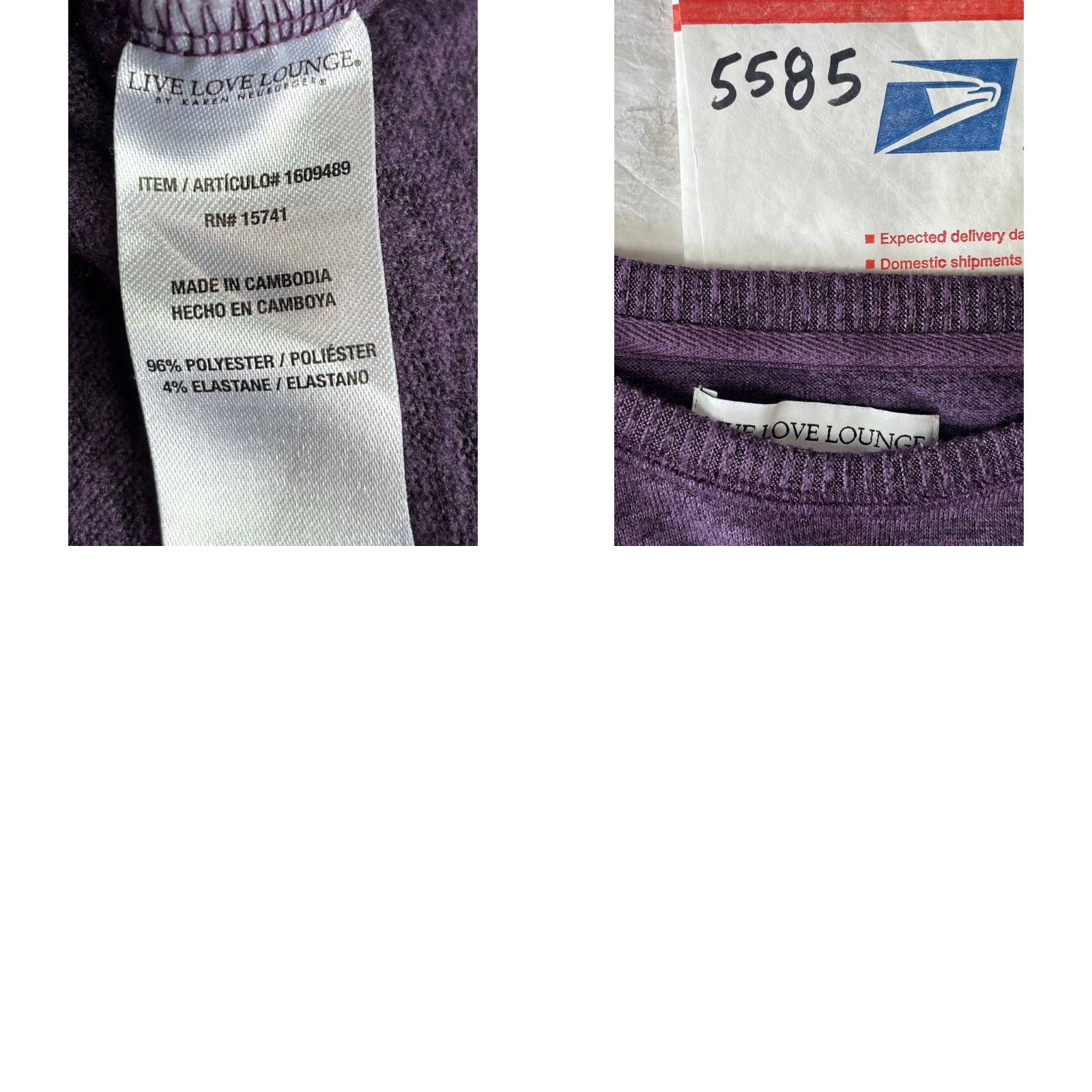 Vintage Live Love Lounge Sweatshirt Womens Purple Size L Pullover Activewear Love 90s? Size L / US 10 / IT 46 - 8 Thumbnail