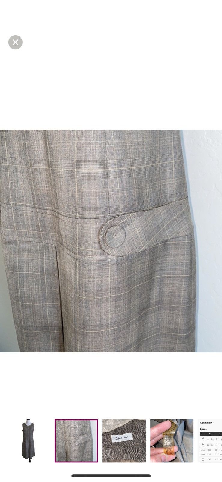 Calvin Klein Calvin Klein tartan plaid office dress Size S / US 4 / IT 40 - 2 Thumbnail