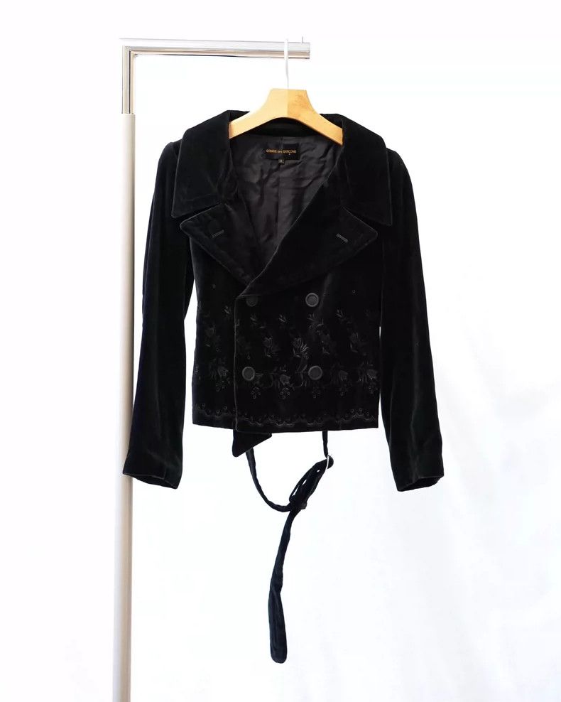 Comme des Garcons Comme des Garcons Embroidered velvet coat Size S / US 4 / IT 40 - 4 Thumbnail
