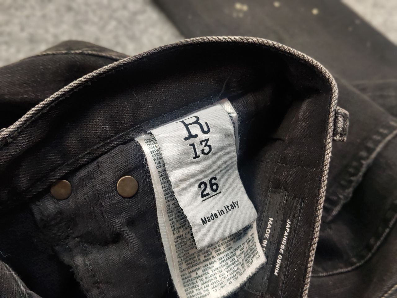 R13 R13 Stove Pipe Japanese Denim Design Paint straight Jeans Size 26" / US 2 / IT 38 - 17 Thumbnail