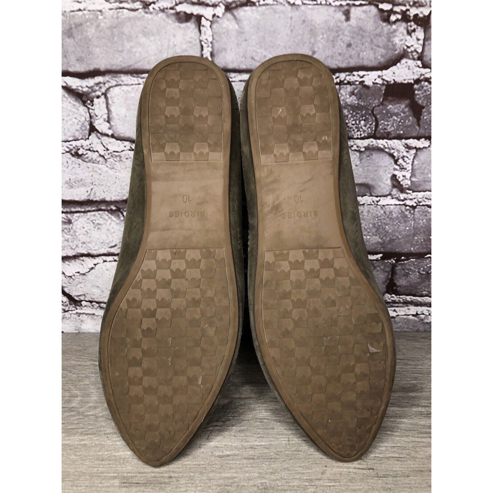 Sun Buddies Birdies Olive Green Suede Leather Comfort Loafer Flats Women Size US 10 / IT 40 - 15 Thumbnail