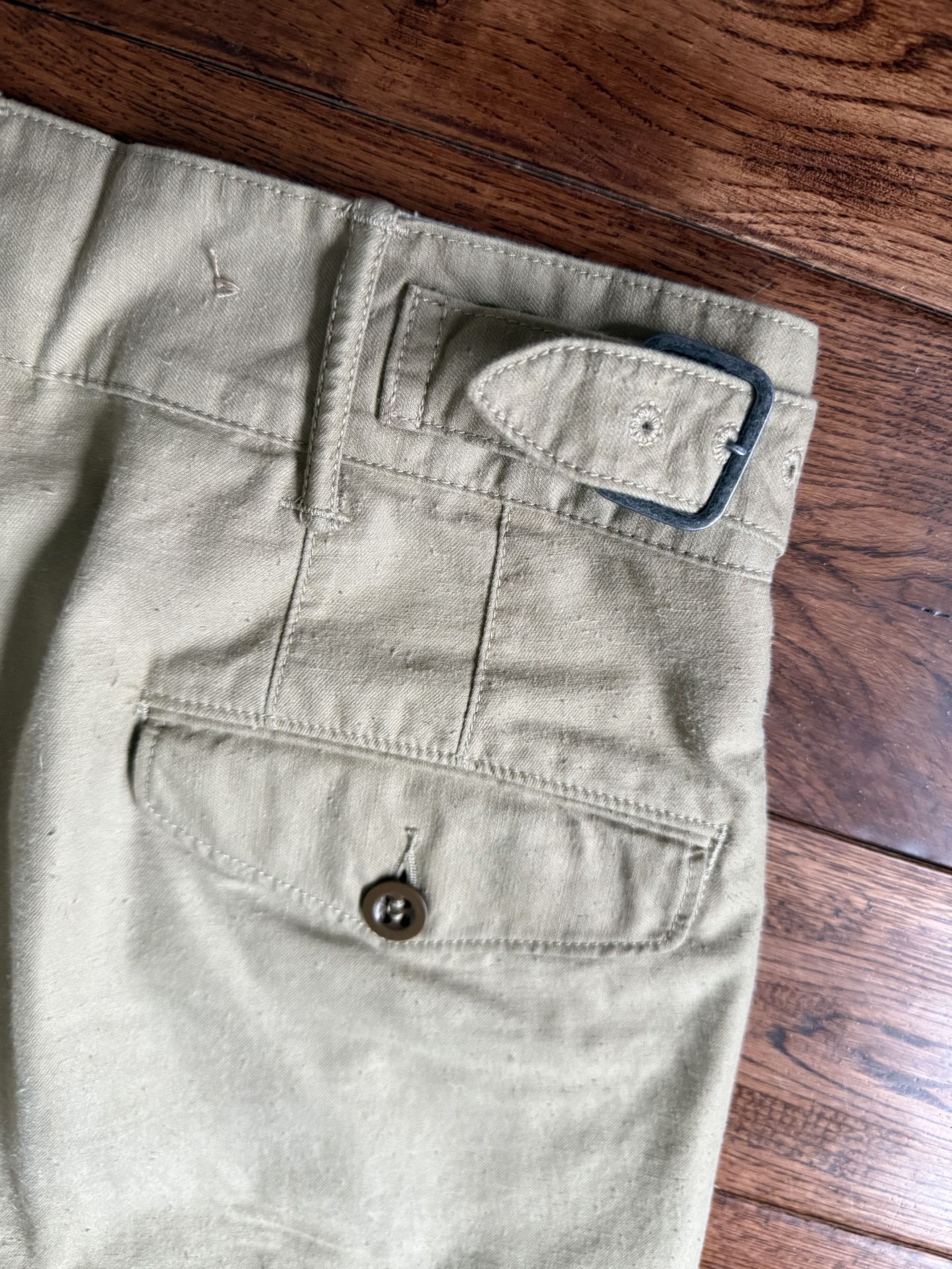 RRL Ralph Lauren Khaki Pleated Chino Trousers Size US 29 - 5 Thumbnail