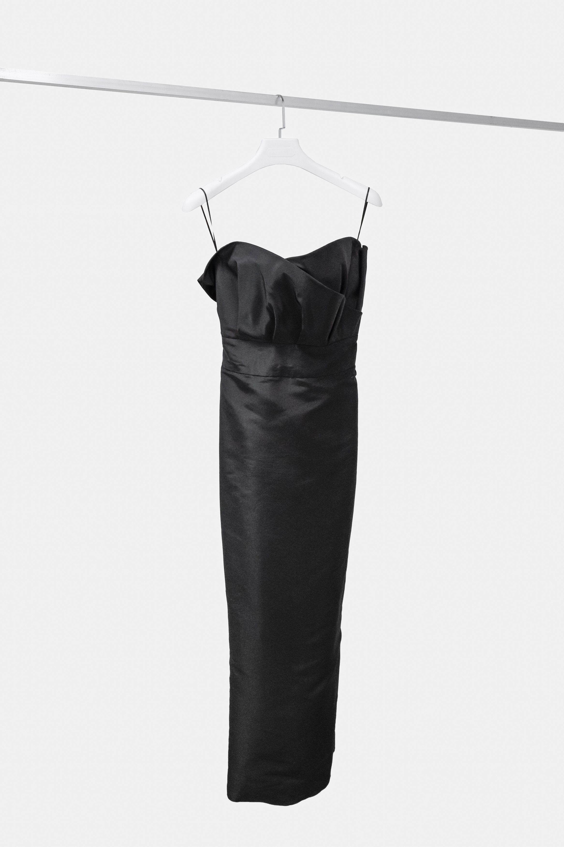 image of Designer Jacques Fath Black Silk Gown, Women's (Size XL)