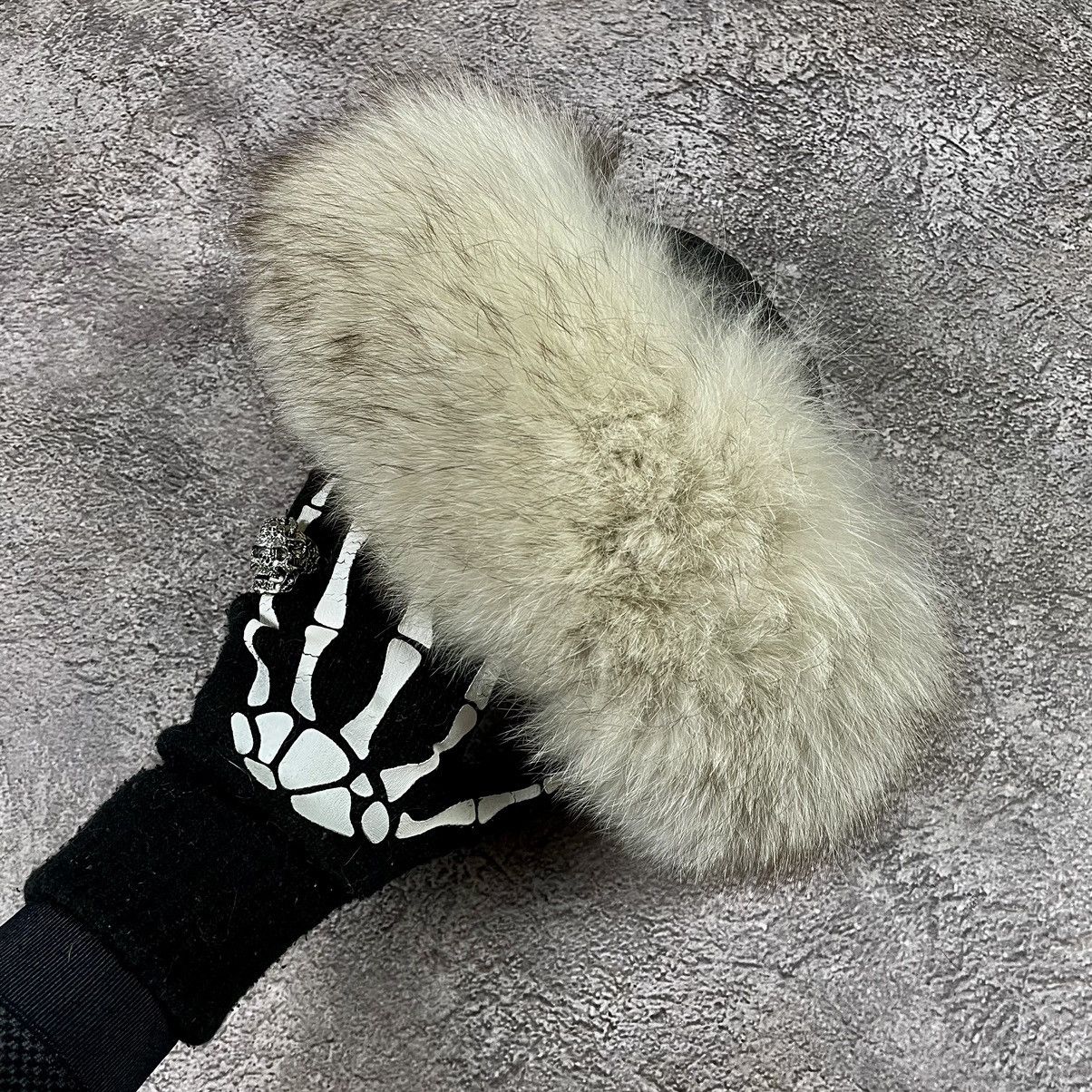 Vintage Vintage 90s Mohair Fuzzy Beanie Alt Goth Ushanka Hat Slim OS Size ONE SIZE - 1 Thumbnail