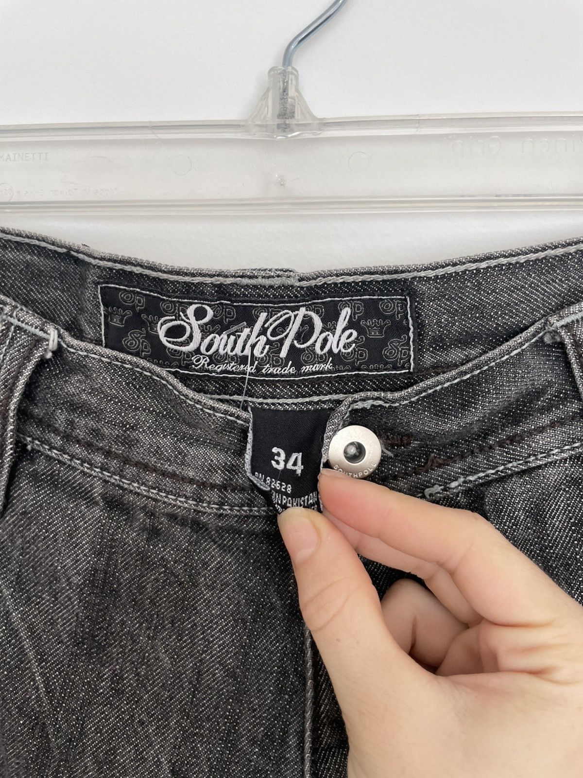 Southpole southpole king of kings stonewashed embroidered baggy jeans Size US 34 / EU 50 - 5 Thumbnail