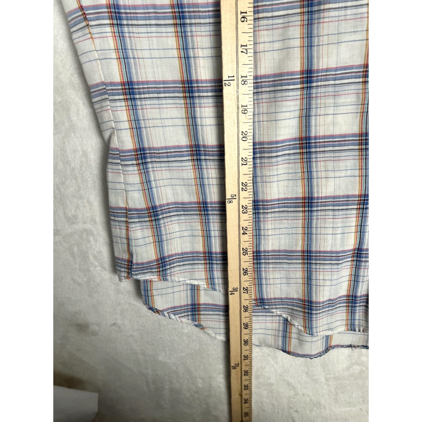 Vintage VINTAGE Mervyns Shirt Mens Large Blue Plaid Short Sleeve Button Down Made USA Size US L / EU 52-54 / 3 - 4 Thumbnail